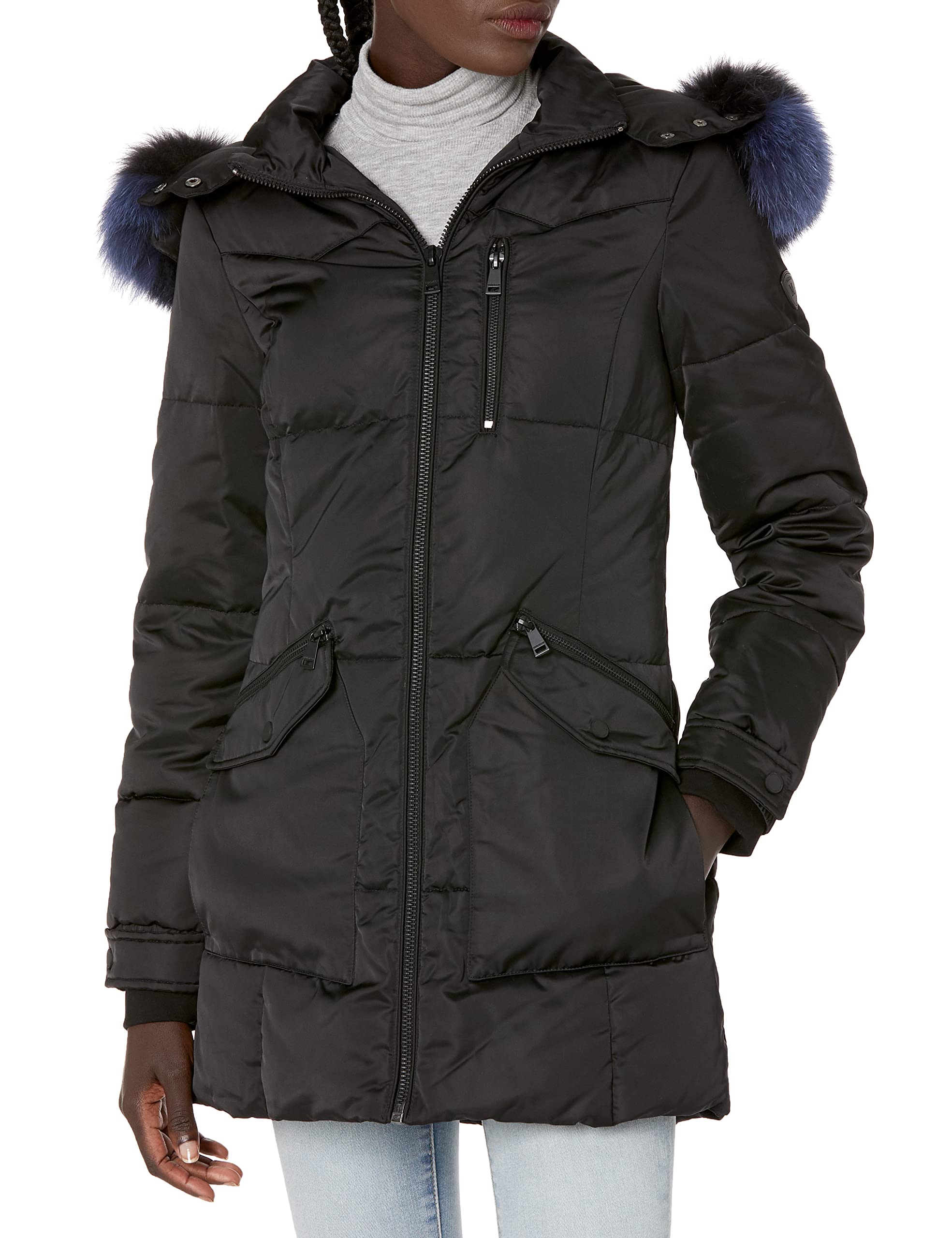 Madison Women's Winter Coat with Fox Fur Hood - Warm & Stylish Outerwear for Cold Weather - Perfect for Snowy Days, Outdoor Activities & Winter Fashion