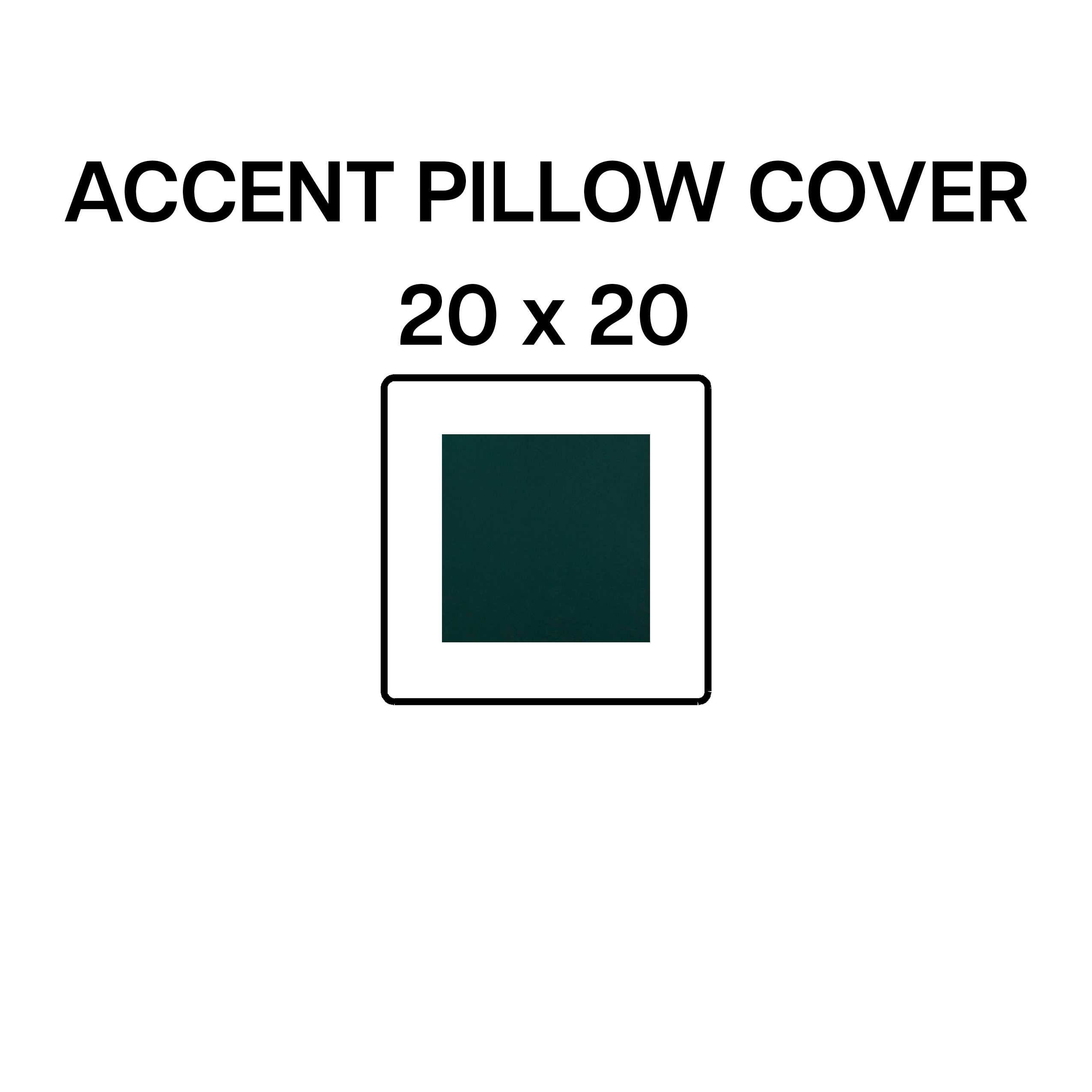20x20 Evergreen BP 642 Accent Pillow Cover - Soft Decorative Throw Pillow Case for Sofa, Bed, Couch - Home Decor Living Room & Bedroom Accessories