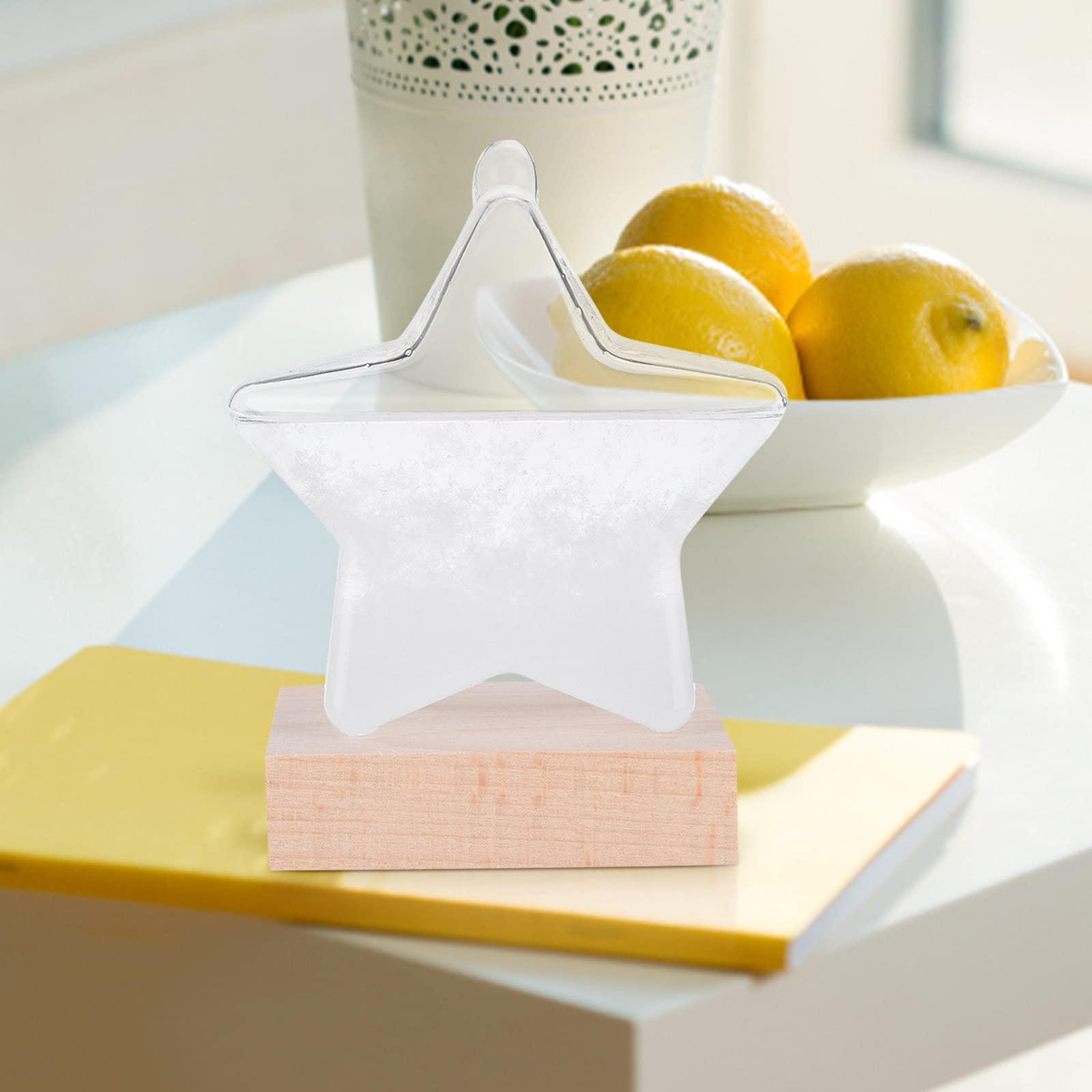 Storm Glass Weather Station - Stylish Barometer & Decorative Weather Forecaster with Wooden Base for Home, Office, Gift | Perfect for Weather Enthusiasts, Home Decor & Unique Gifts