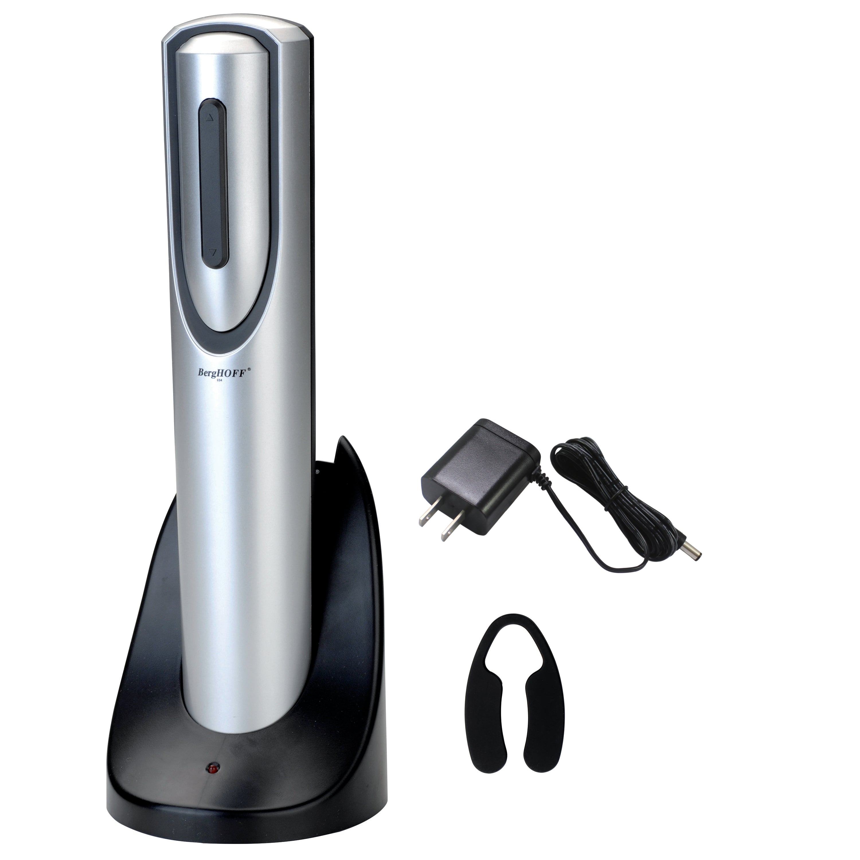 BergHOFF Geminis Rechargeable Electric Wine Opener - Cordless Corkscrew with LED Light & Foil Cutter - Perfect for Parties, Weddings & Home Entertaining