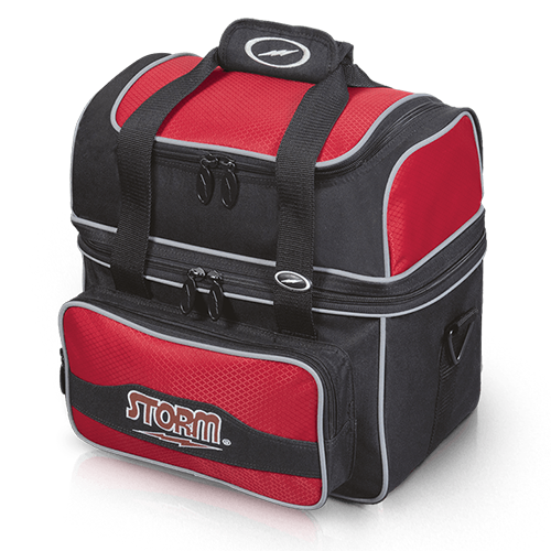 Storm 1 Ball Flip Tote Black/Red Bowling Bag - Premium Single Bowling Ball Carrier with Shoulder Strap for Men & Women - Perfect for League Play & Practice Sessions