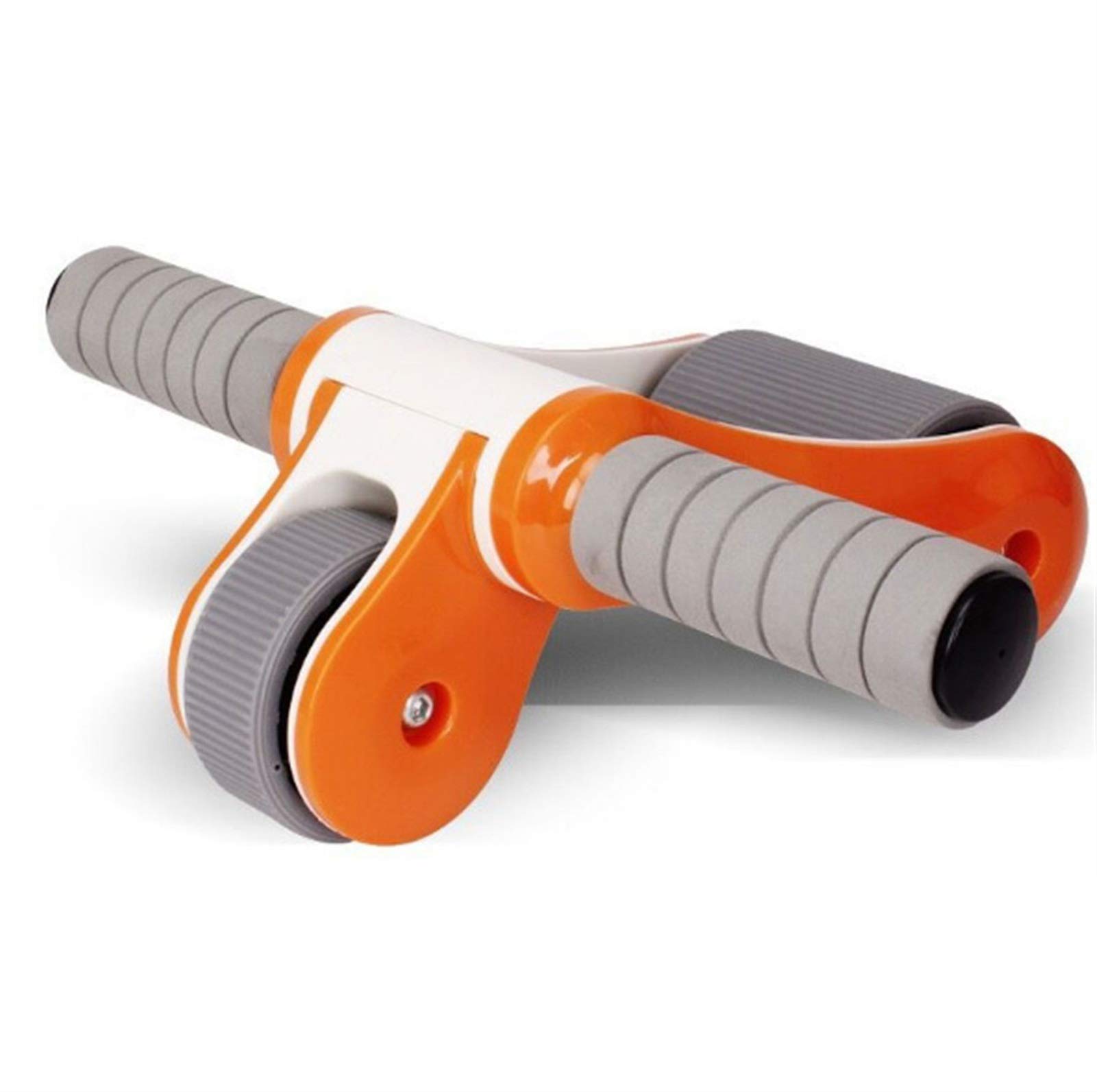 Noiseless Ab Roller Wheel - Core Workout Equipment for Home Gym, Abs & Back Strengthening - Orange Abdominal Roller for Men & Women - Perfect for Home Fitness, Bodybuilding & Toning Exercises