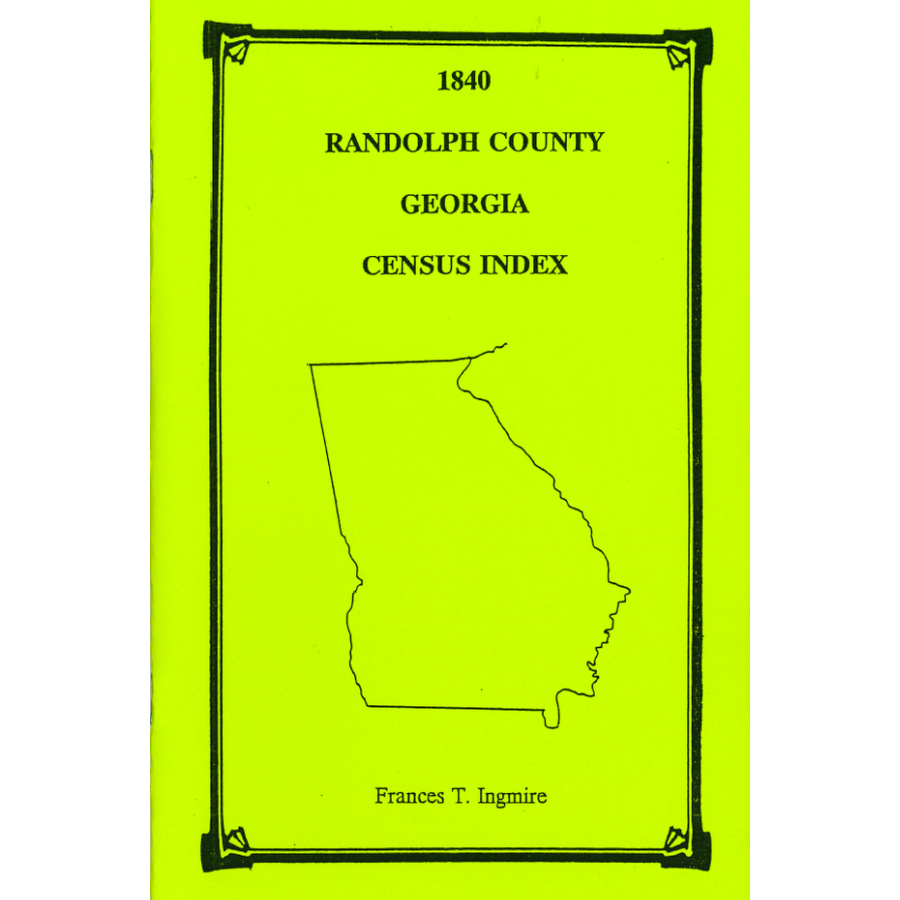 1840 Randolph County, Georgia Census Index - Genealogy Records & Family History Research - Perfect for Ancestry Research and Historical Document Studies