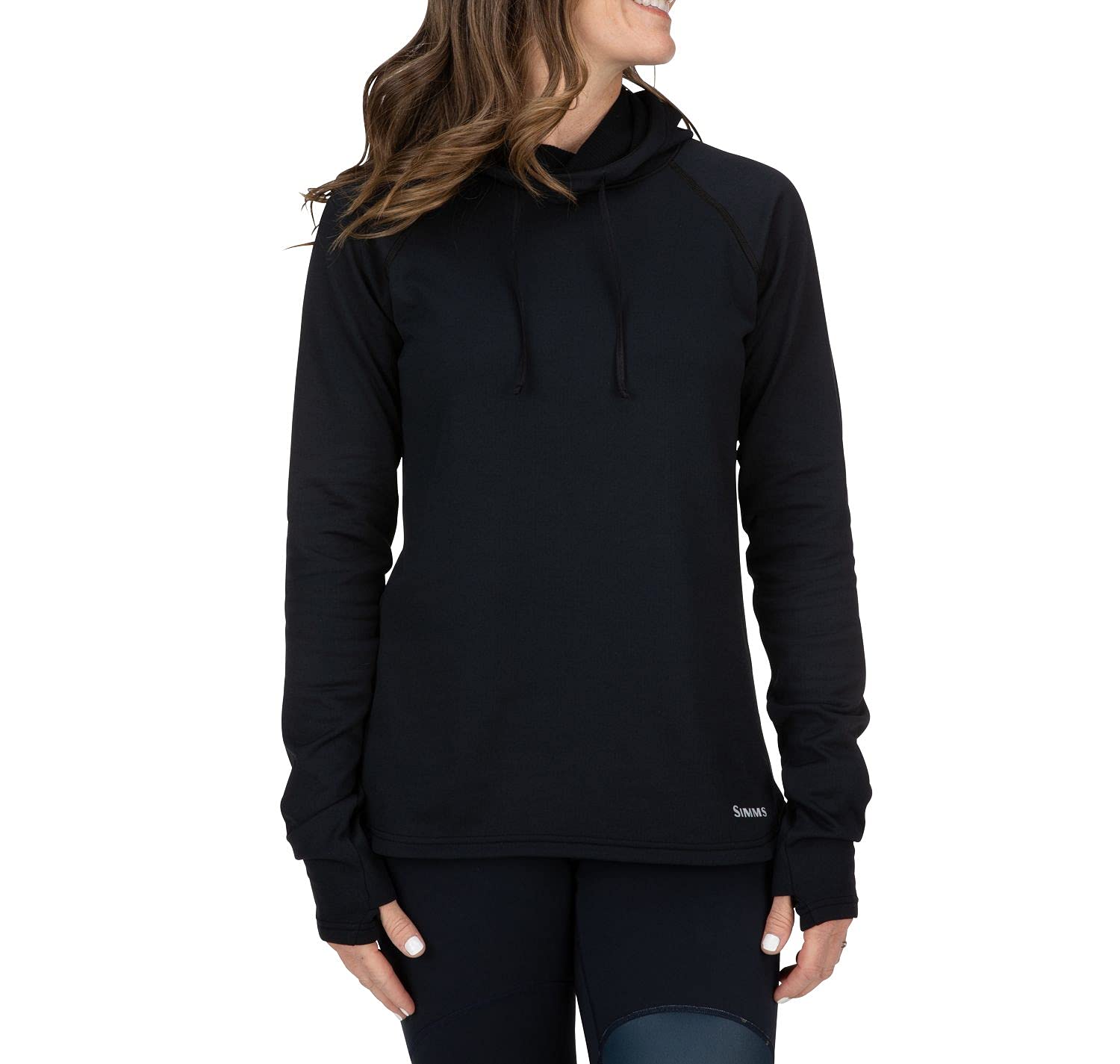 Simms Fishing Products Women's Heavyweight Baselayer Hoody - Thermal Fleece-Lined Hooded Shirt for Cold Weather Fishing & Outdoor Activities