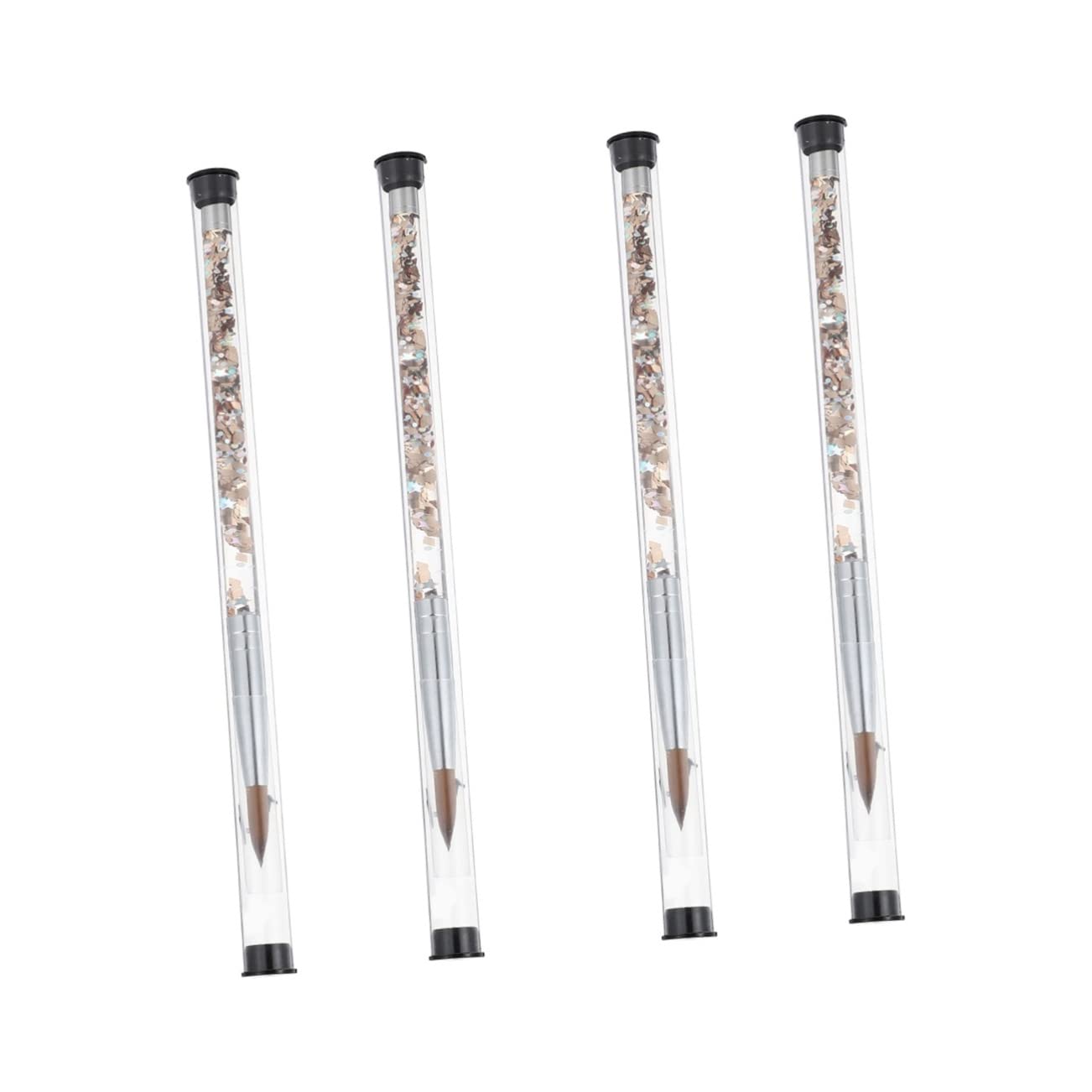 Mikinona Gold Nail Art Pen Set - Acrylic Nail Tip Brush, Dotting Pen, Liner Brush for Professional Manicure | Portable Nail Art Supplies Kit for Salon, Home DIY & Professional Use