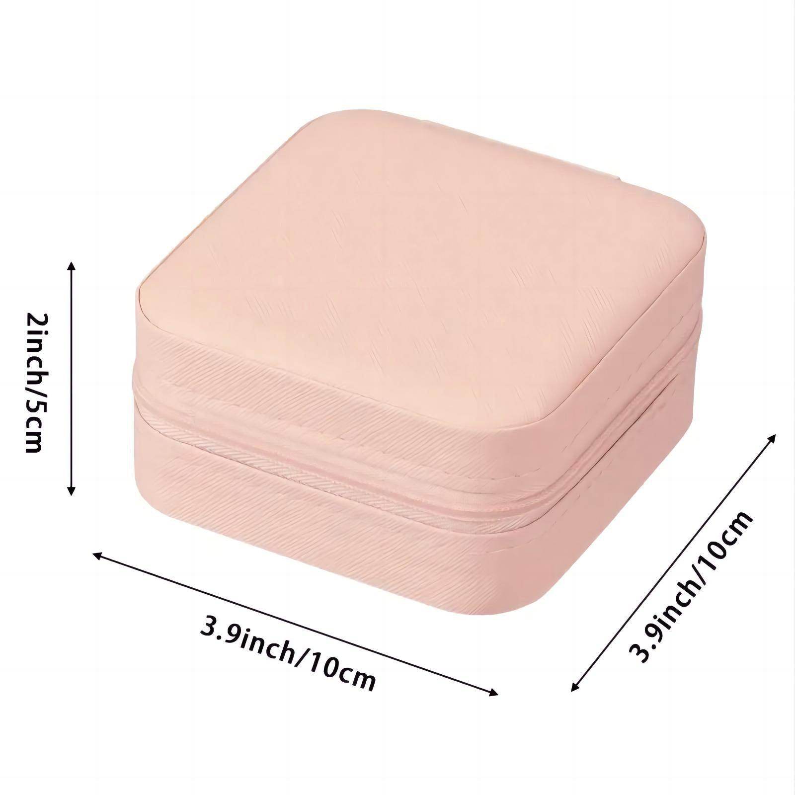 Portable Jewelry Box - Travel Jewelry Organizer with Mirror, Storage Case for Necklaces, Rings, Earrings - Perfect for Travel, Home & Gift Giving (781141173302)