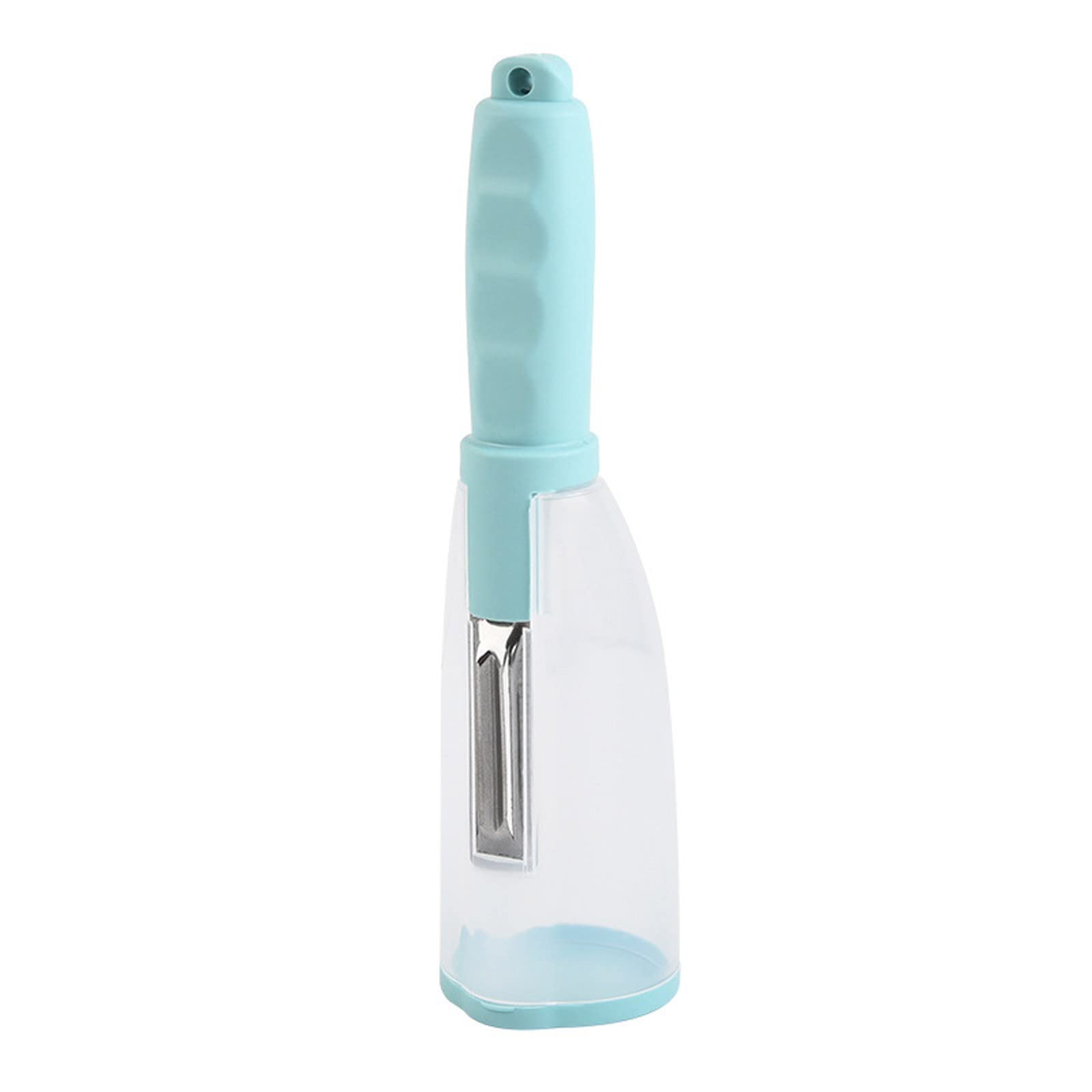 Automatic Potato Peeler & Fruit Slicer - Efficient Melon, Vegetable & Potato Peeler with Storage - Kitchen Gadget for Easy Peeling & Slicing (Blue, One Size) - Perfect for Meal Prep, Salad Making & Quick Cooking