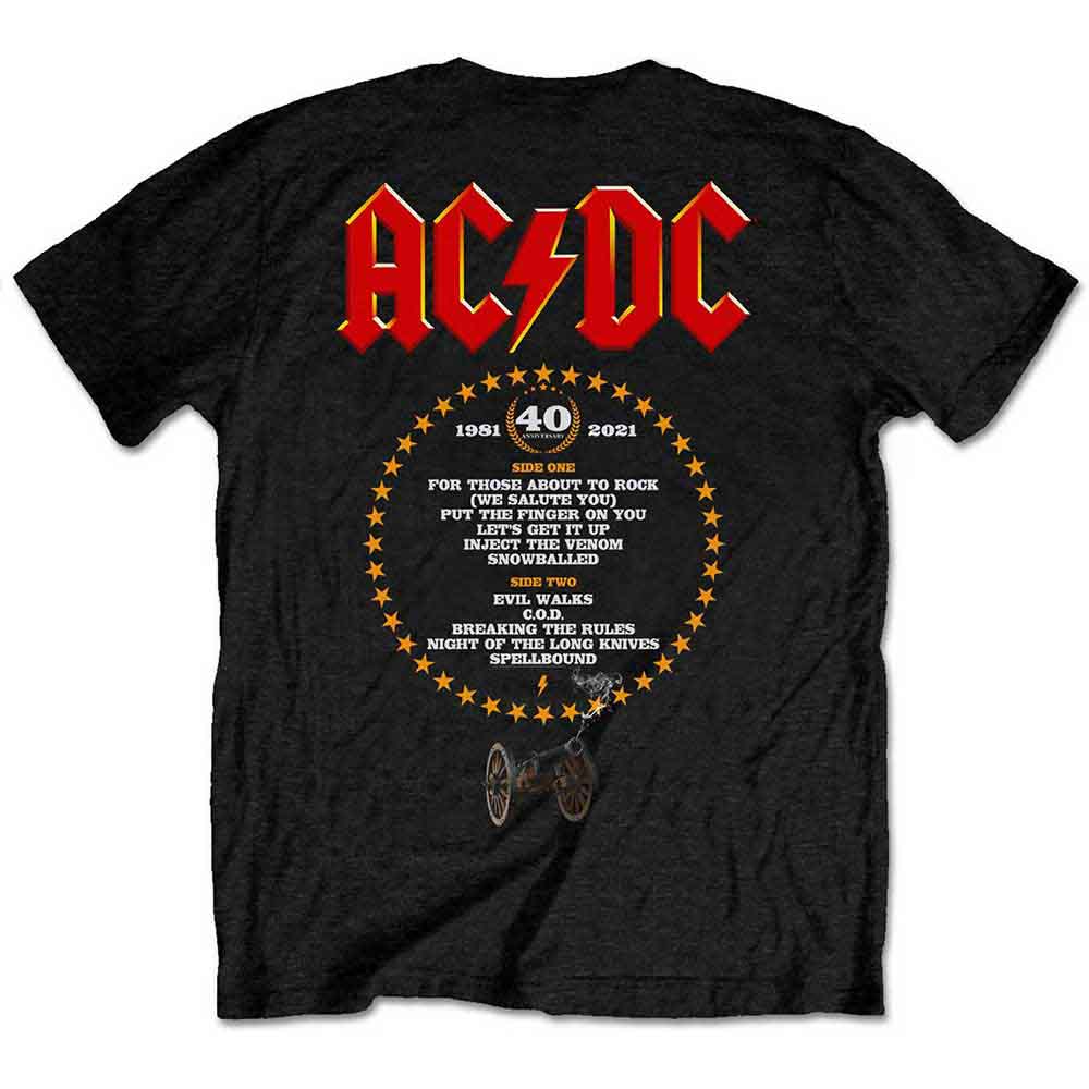 AC/DC FTATR 40th Anniversary Flaming T-Shirt - Vintage Rock Band Merch for Concerts & Casual Wear