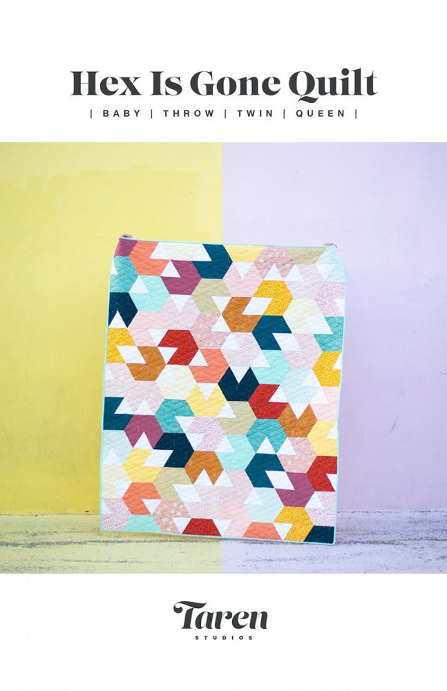 Hex Is Gone Quilt Pattern PDF - Modern English Paper Piecing Quilting Template for DIY Quilt Projects | Perfect for Baby Blankets, Home Decor & Craft Gifts