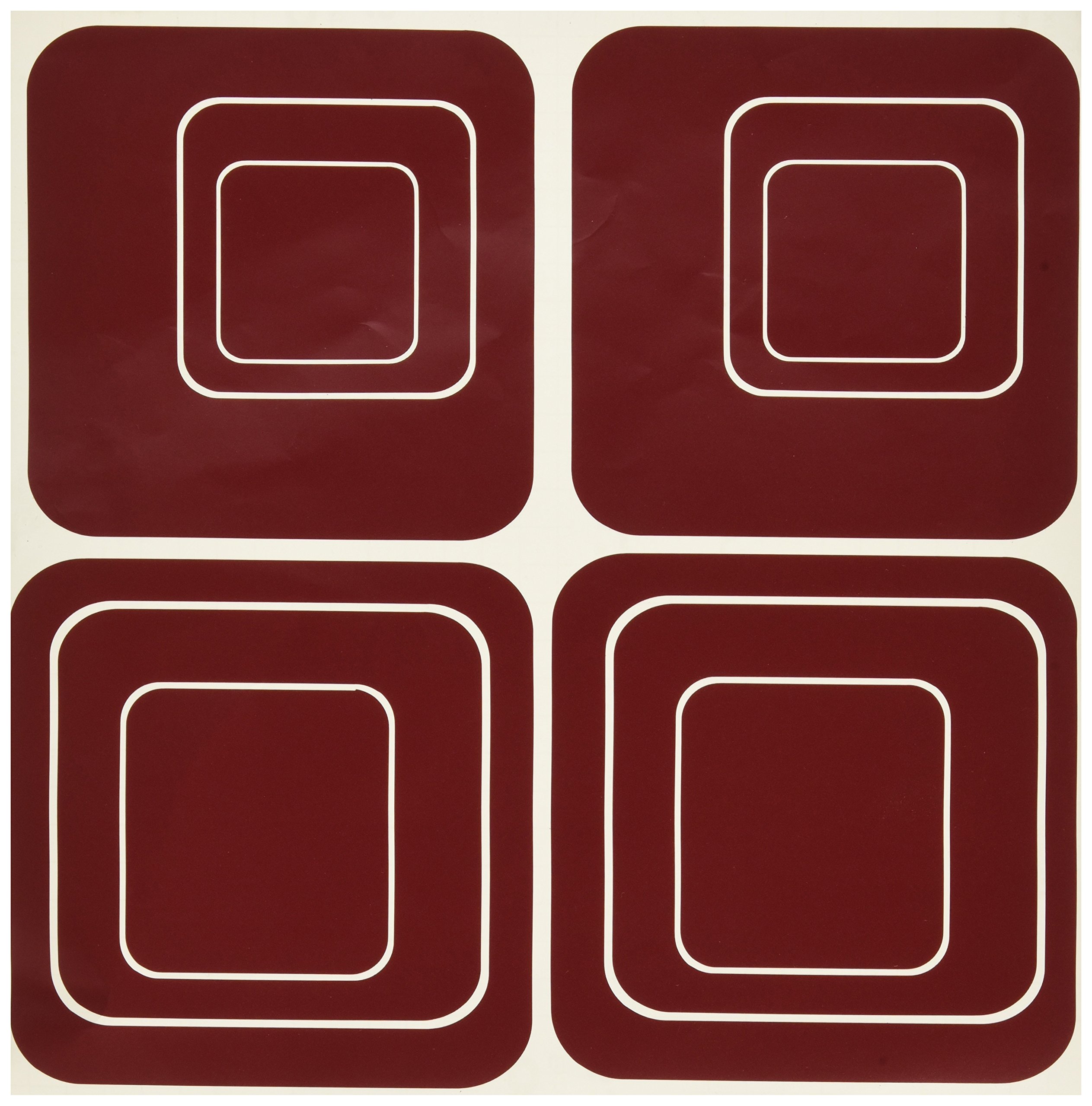 Funky Vinyl Wall Stickers 20-Pack - Burgundy for Home & Office Decor