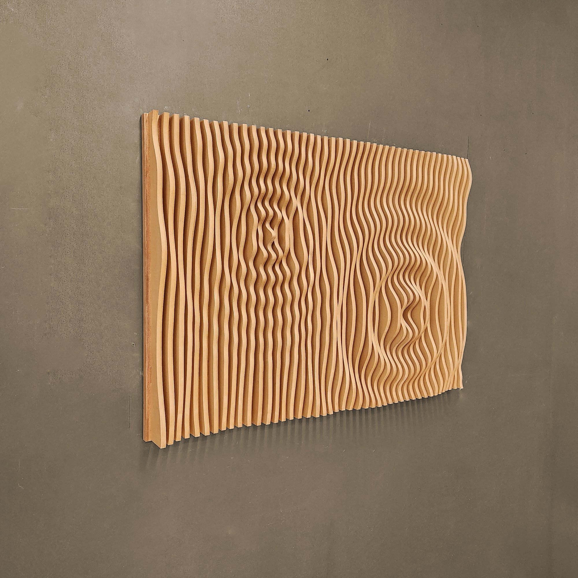 Wavy Wood Wall Art Decor - Handcrafted Natural Wooden Home Decor for Living Room, Bedroom & Office - Nature-Inspired Wall Hangings for Boho, Rustic & Modern Interiors