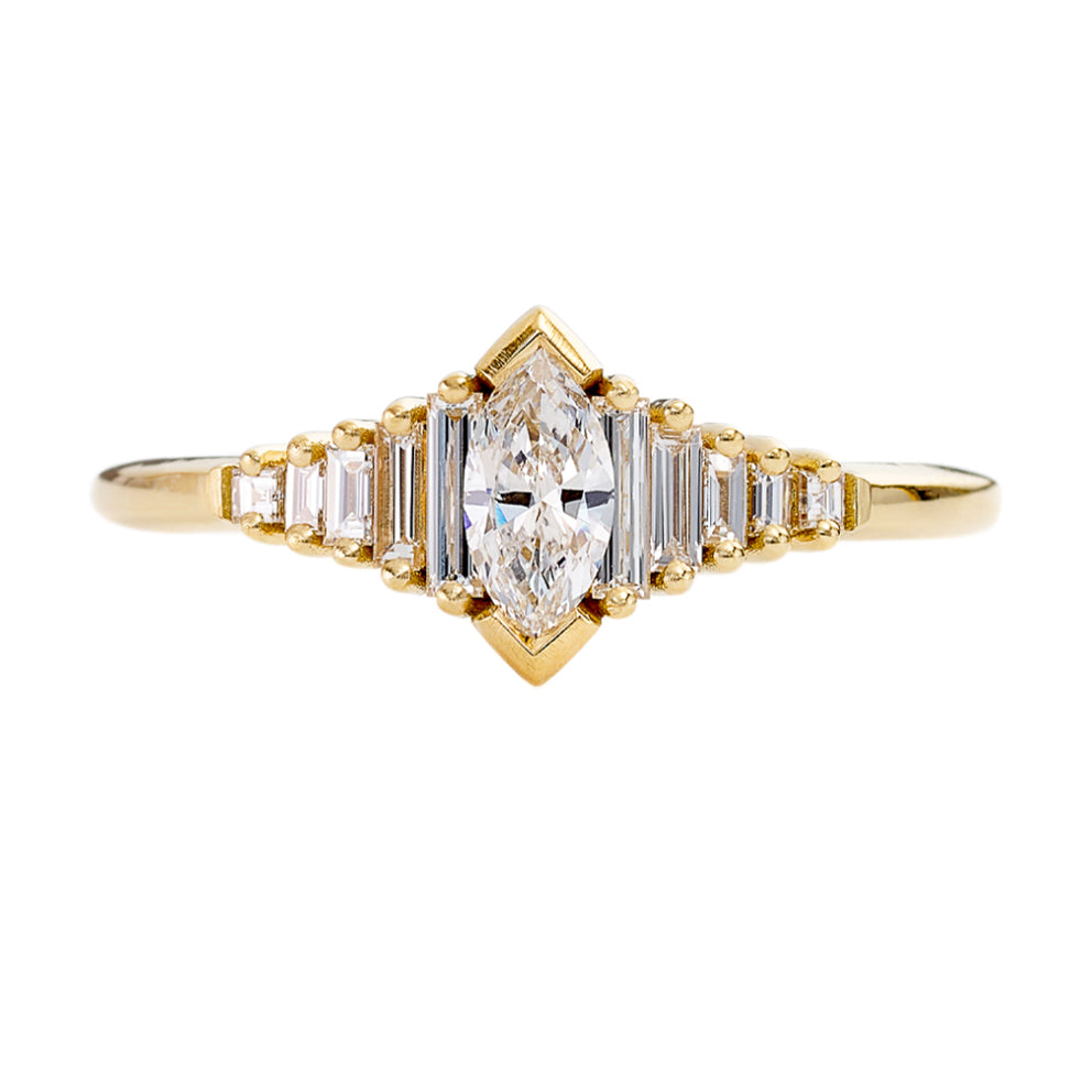 Elegant Marquise Diamond Engagement Ring for Women - Perfect for Proposals, Weddings & Anniversary Gifts