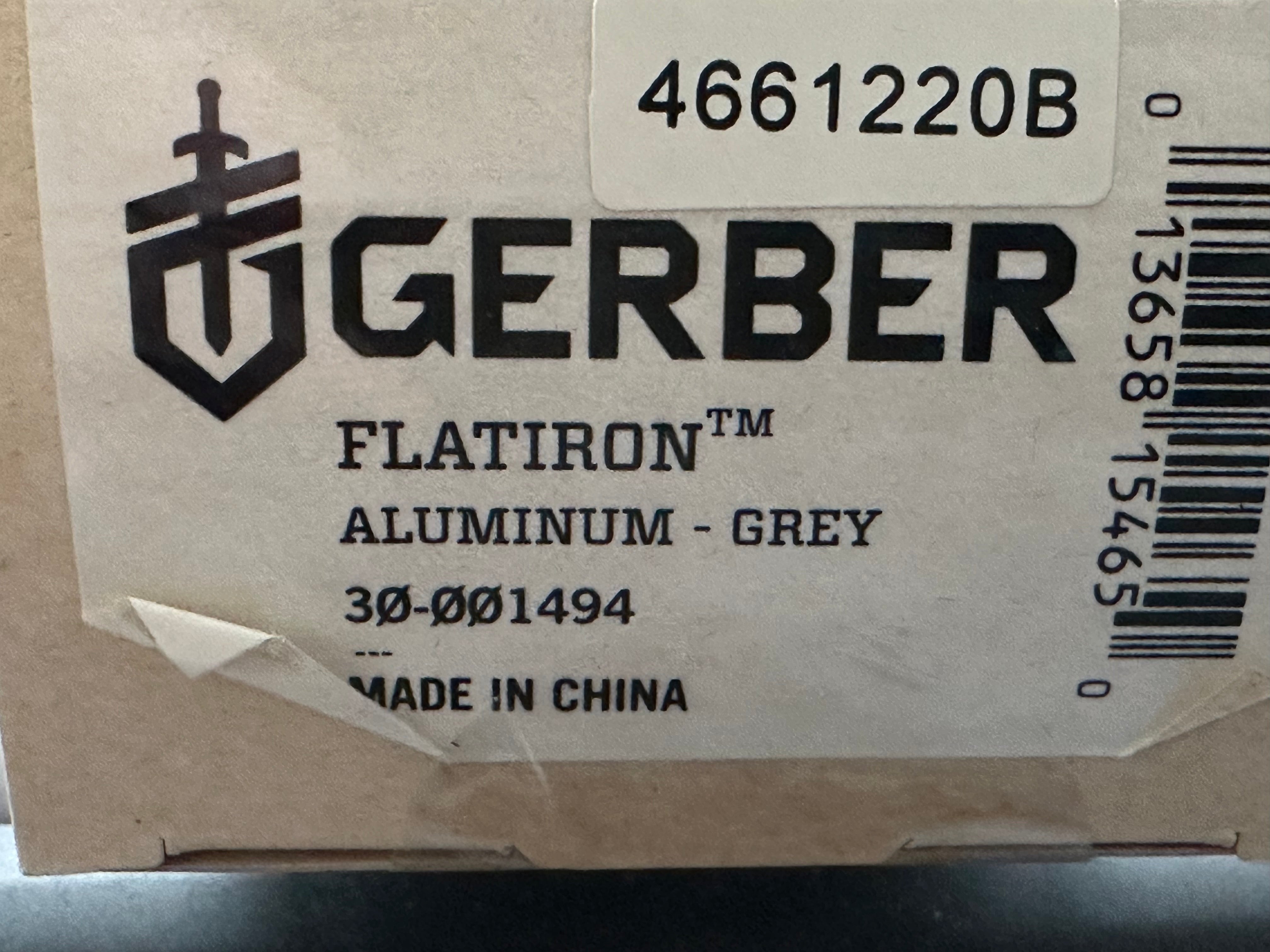 Gerber FlatIron Cleaver Frame Lock Knife - Dark Gray Aluminum Handle, 3.5