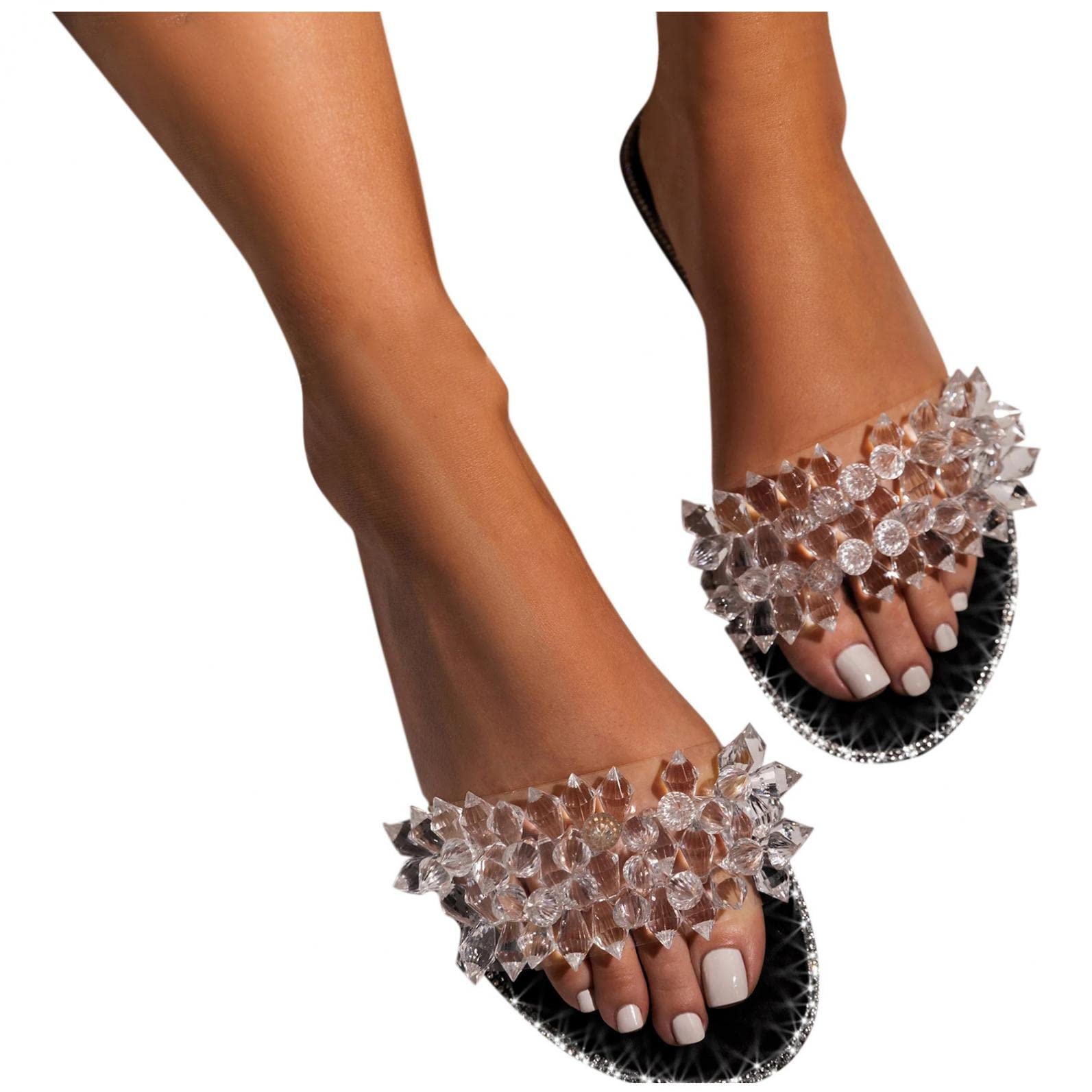 Women's Gloneld Sunflower Ring Toe Sandals - Casual Summer Beach Flip Flops for Women - Comfortable Slip-On Slippers for Walking, Travel & Vacation