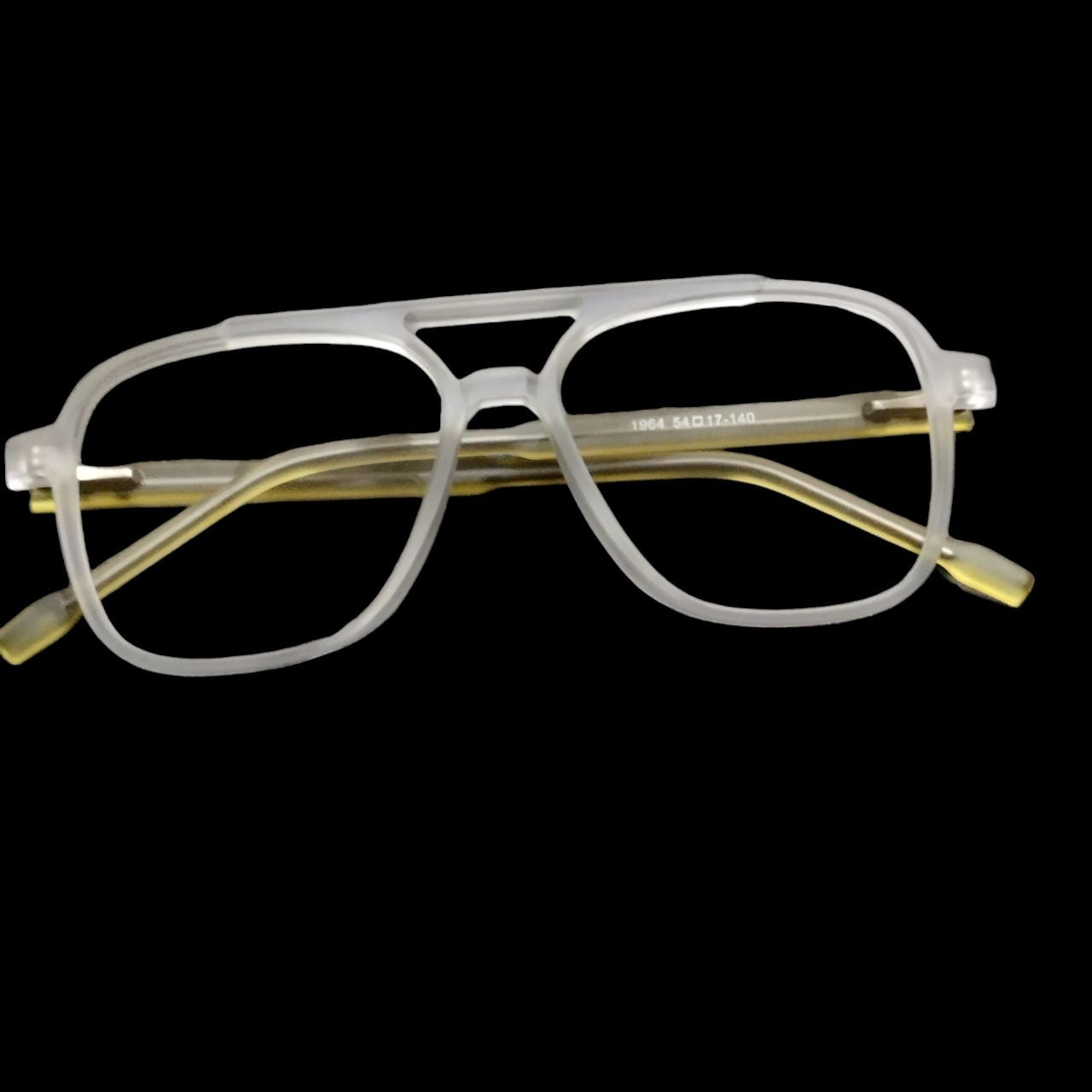 Stylish Matt White Transparent Glasses for Men & Women - Trendy Unisex Eyewear for Reading, Driving & Fashion | Lightweight & Comfortable Frame