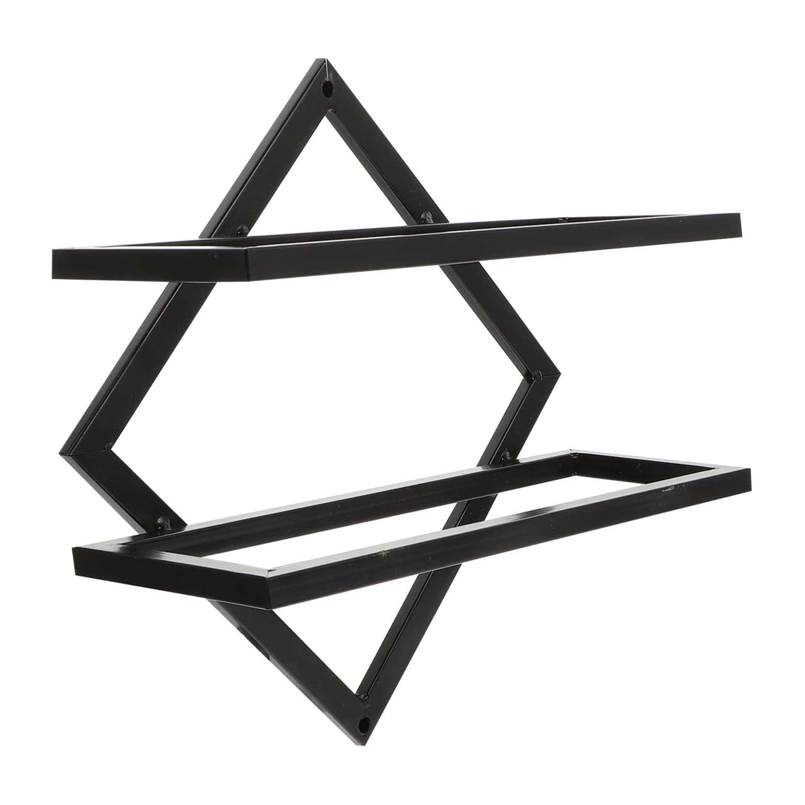 VOSAREA Wall Mounted Wine Rack - 6 Bottle Metal Wine Holder, Decorative Kitchen Wine Storage Shelf for Hanging - Perfect for Kitchen, Dining Room, Bar & Home Decor