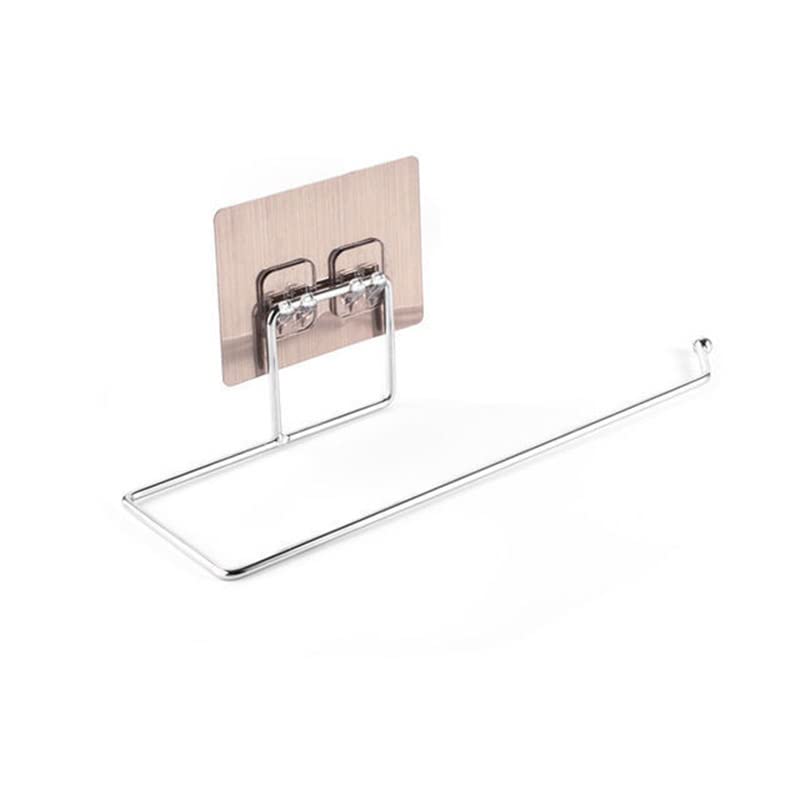 Self-Adhesive Towel Holder Rack - Under Cabinet Kitchen & Bathroom Organizer for Towels, Cups, Paper Rolls & Books - Space-Saving Storage Solution for Home, Office, or Dorm