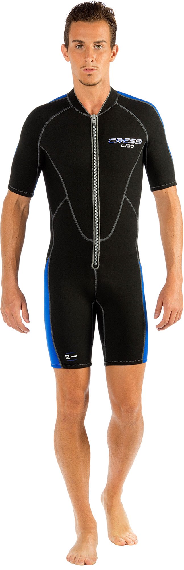 Cressi Lido Man 2mm Neoprene Wetsuit for Men - Size 6/XXL - Perfect for Snorkeling, Scuba Diving & Water Sports