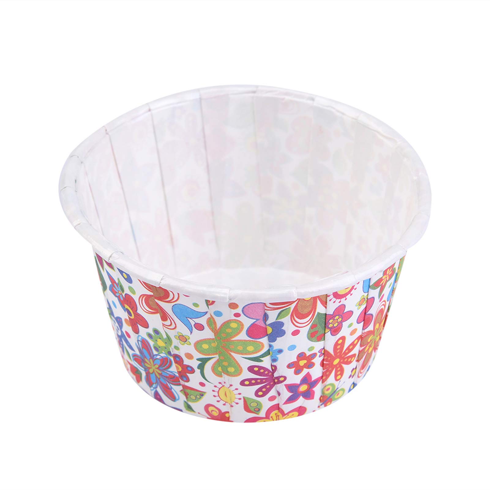 100-Pack Rainbow Cupcake Liners - Food Grade Coated Baking Cups for Muffins & Cupcakes | Round Paper Wrappers for Birthday Parties, Baby Showers & Baking Decorations