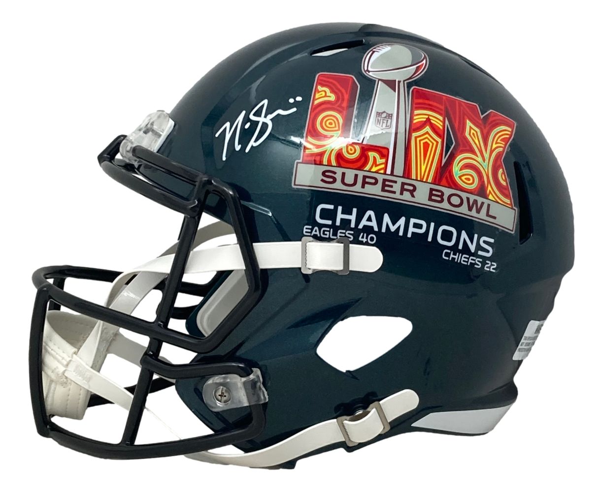 Authentic Nick Sirianni Autographed Philadelphia Eagles Full Size Super Bowl LIX Replica Football Helmet - Collectible Memorabilia for Eagles Fans, Sports Enthusiasts & Home/Office Decor