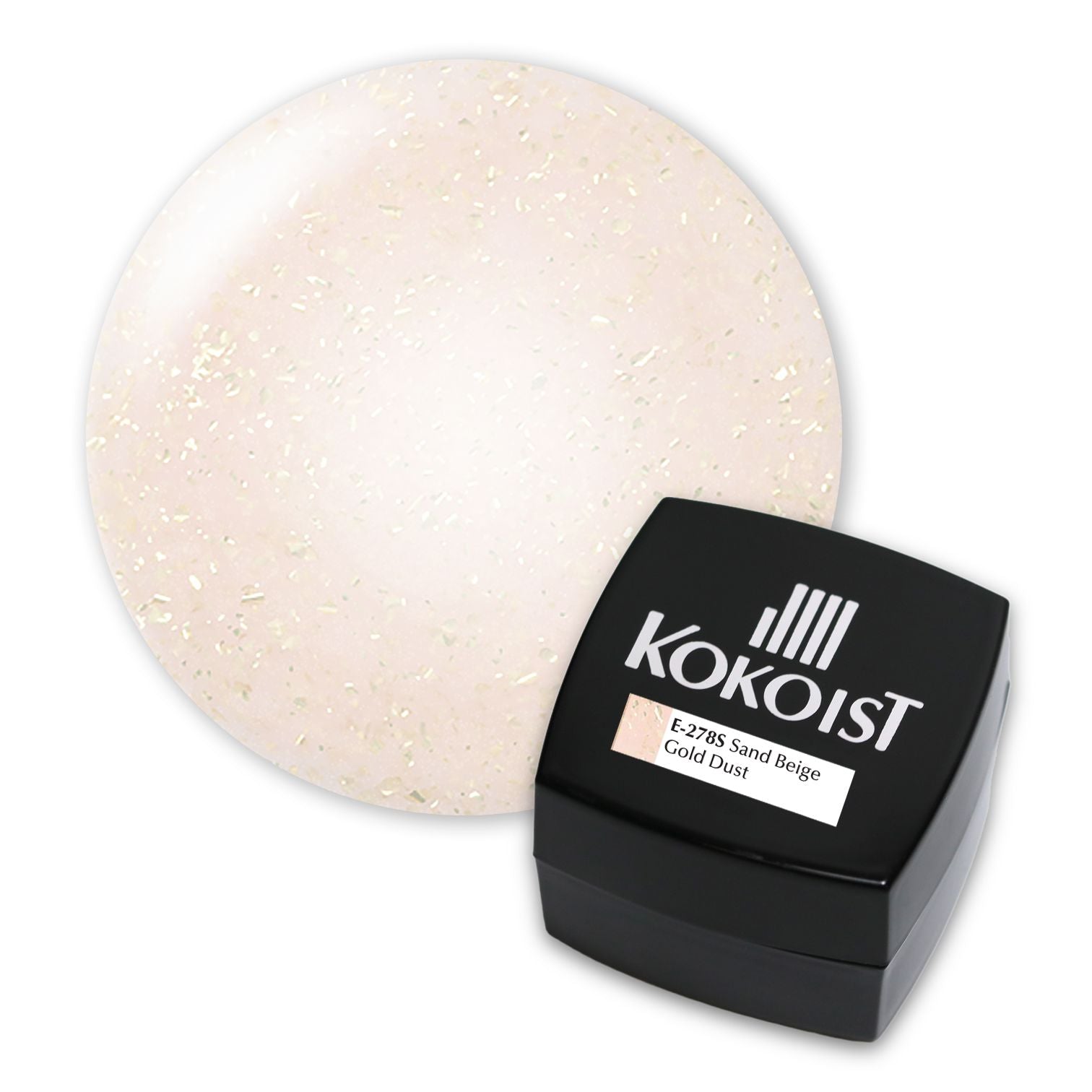 Kokoist E 278S Sand Beige Gold Dust Nail Gel Polish - Premium Long-Lasting Nail Art Supplies for Salon & Home Manicure | Perfect for Wedding, Party & Special Occasions