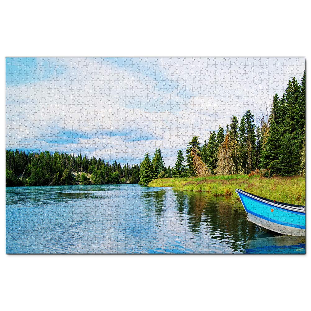1000-Piece Kenai River Alaska Wooden Jigsaw Puzzle | USA Travel Souvenir & Home Decor | Perfect for Family Game Night & Cabin Wall Art