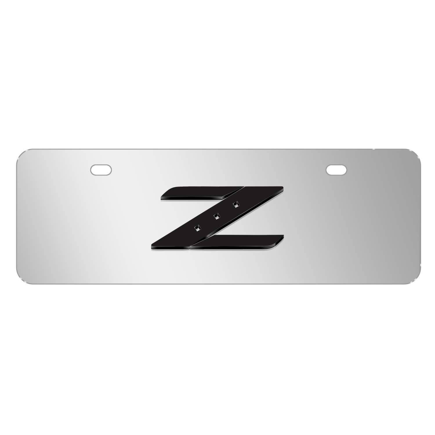 Nissan 350Z Z Logo European Style Half-Size Chrome Stainless Steel License Plate Frame - Perfect for Custom Car Show & Street Legal Enhancement