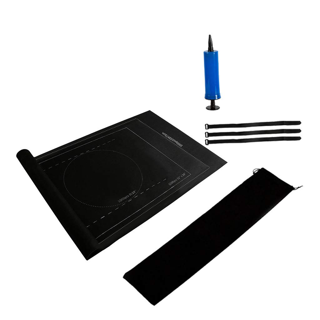 Jigsaw Puzzle Roll Mat - Portable Storage Felt Mat for Travel & Home (Black)