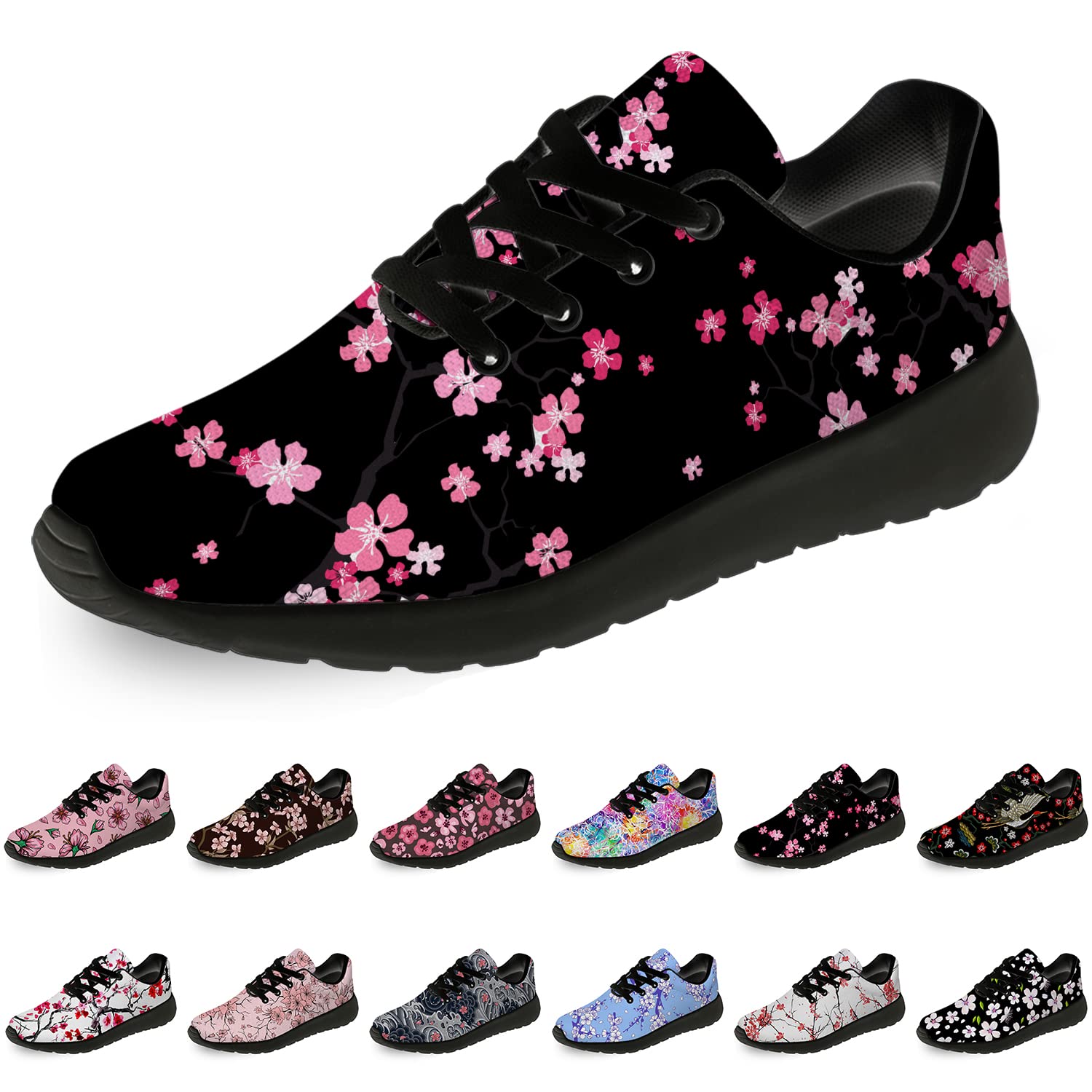 **Cherry Blossom Running Shoes for Women & Men - Lightweight Sports Sneakers for Walking, Tennis & Jogging - Floral Design Casual Shoes - Perfect Gift for Her & Him - Ideal for Gym, Travel & Daily Wear**