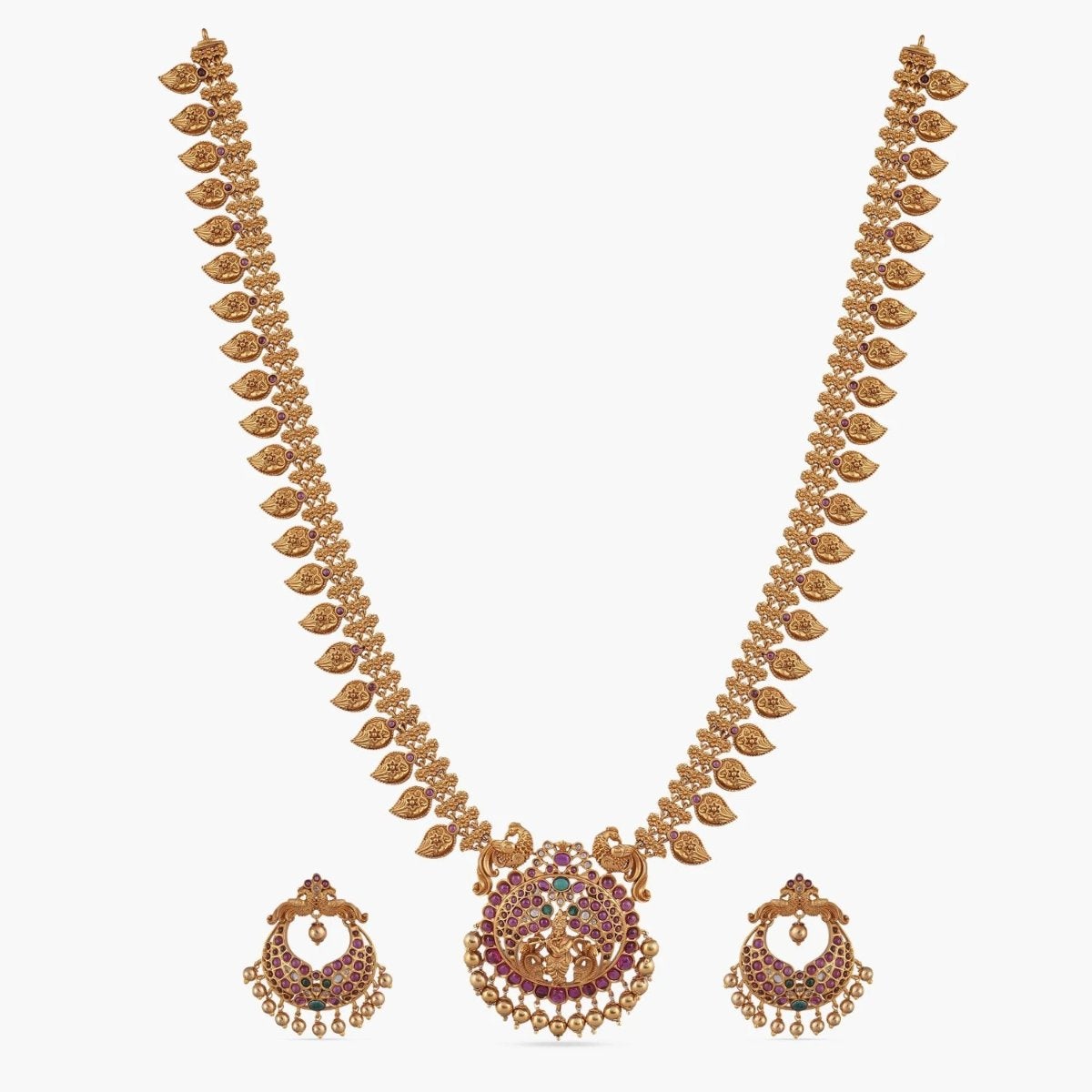 Elegant Gita Antique Long Necklace Set for Women - Vintage Boho Layering Jewelry - Perfect for Weddings, Parties & Everyday Wear
