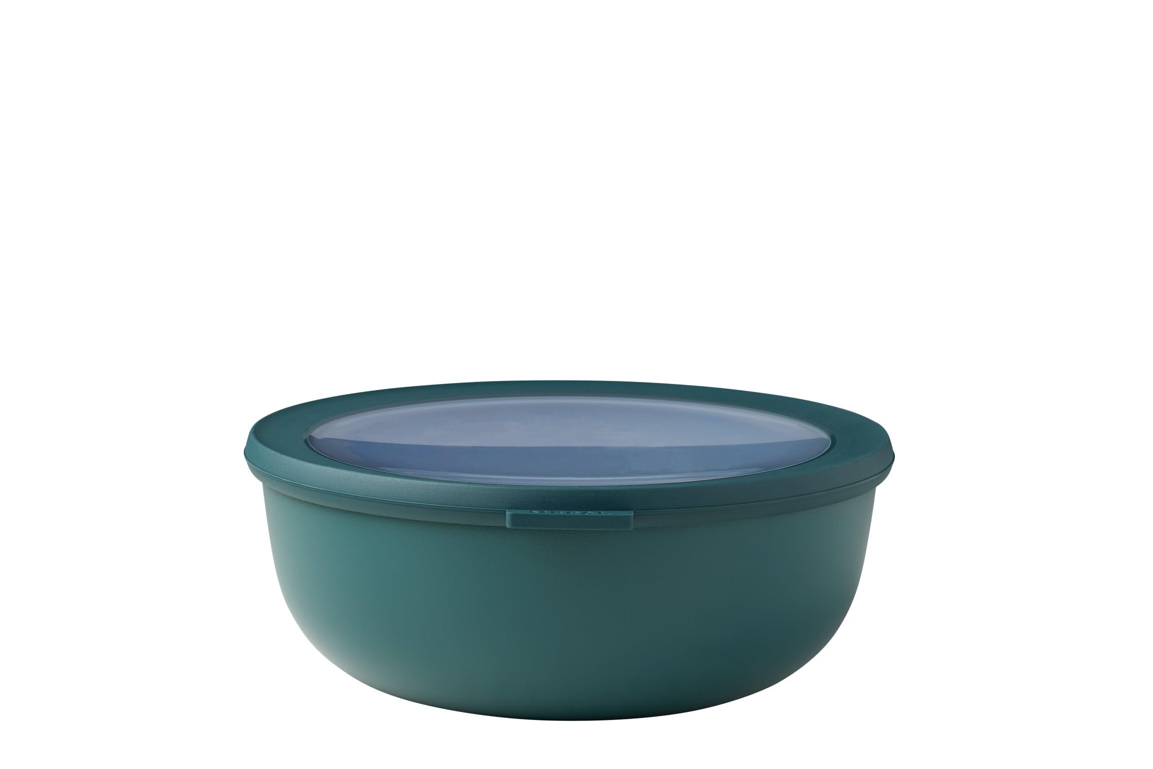 Mepal Cirqula 76oz/2,250ml Airtight Food Storage Container & Serving Bowl with Clear Lids | Microwave & Dishwasher Safe | BPA-Free | Nordic Pine Design | Made in Netherlands | Ideal for Meal Prep, Leftovers, Picnics & Party Serving