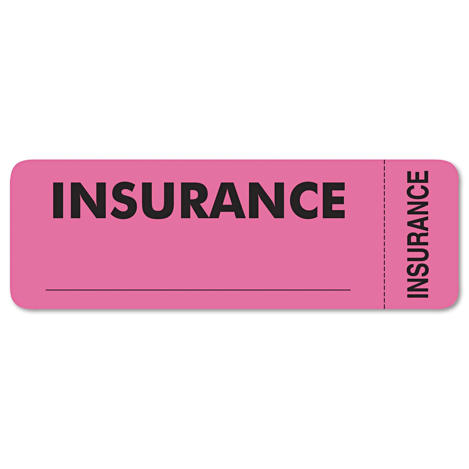 Fluorescent Pink Medical Labels 1x3 for Insurance - 250/Roll for Healthcare & Billing