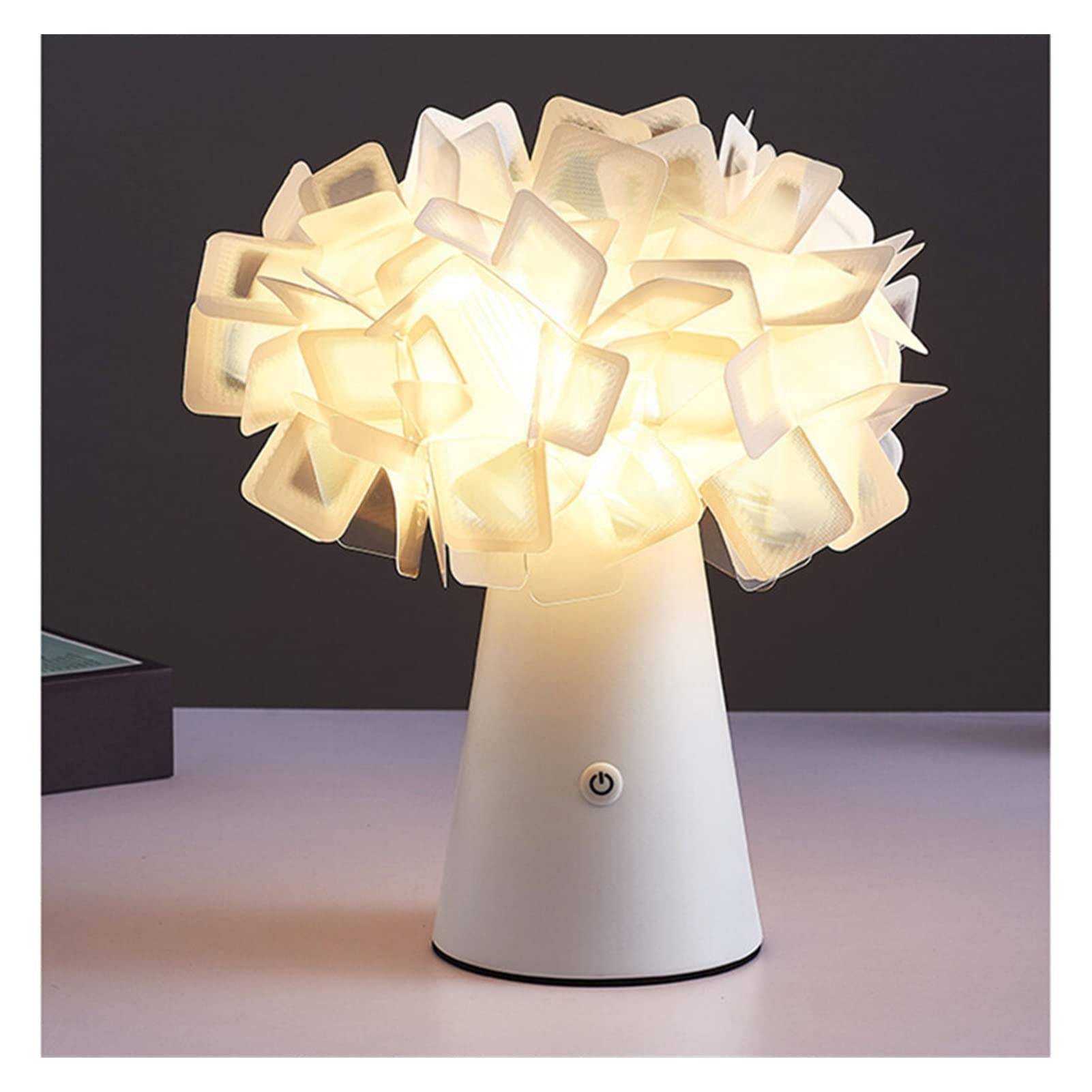 Nordic Style LED Desk Lamp with Touch Dimming & Rechargeable Battery - White Lampshade for Home Office, Bedroom, Study Room | Perfect for Reading, Working & Creating Cozy Atmosphere