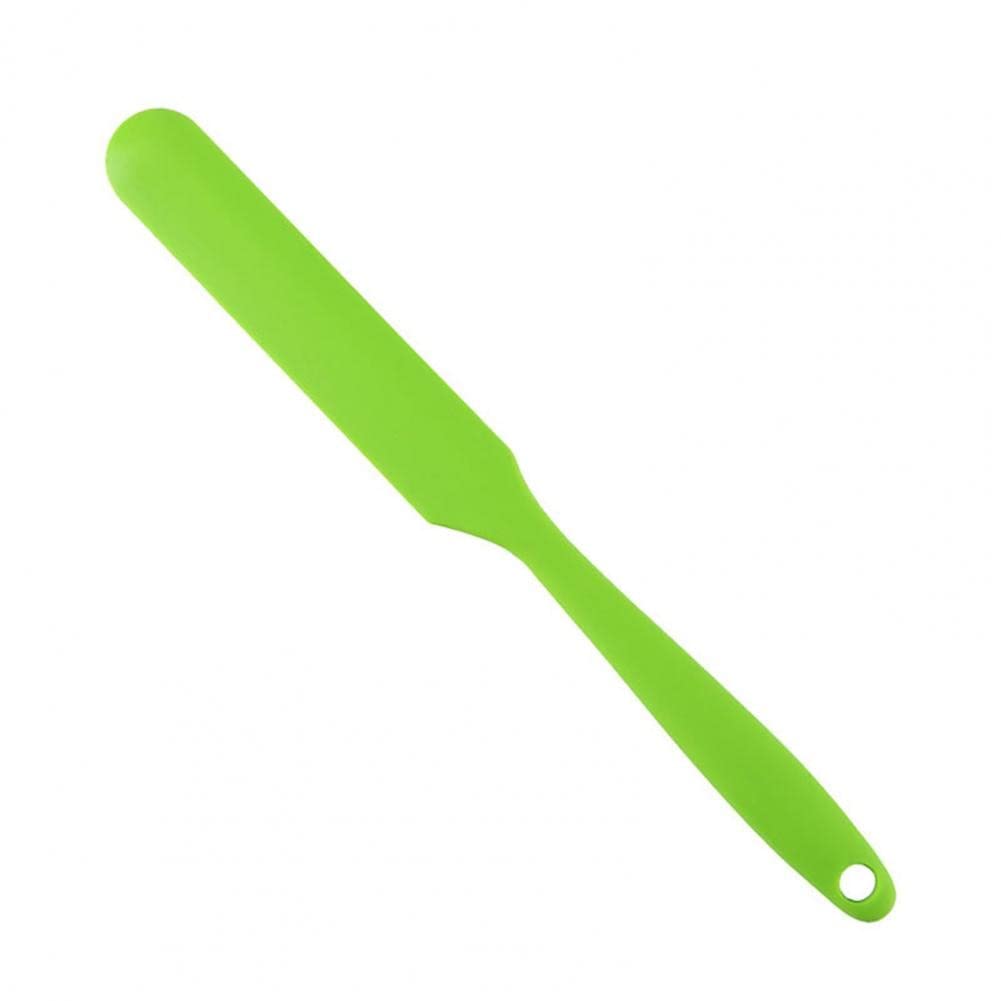 Premium Silicone Spatula Set - Multi-Purpose Kitchen Scraper with Hole & Non-Slip Handle - Mini Cooking Utensil for Baking, Spreading Cream, Flipping Fish - Ideal for Home Chefs & Baking Enthusiasts (Green)