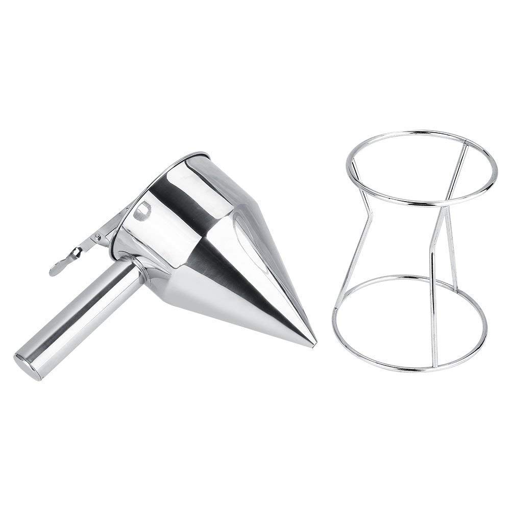 Premium Stainless Steel Baking Funnel - Waffle Batter Dispenser & Pancake Maker - Durable Kitchen Tool for Home Baking, Restaurants & Bakeries - Perfect for Pancakes, Waffles, Crepes & Dessert Decorating