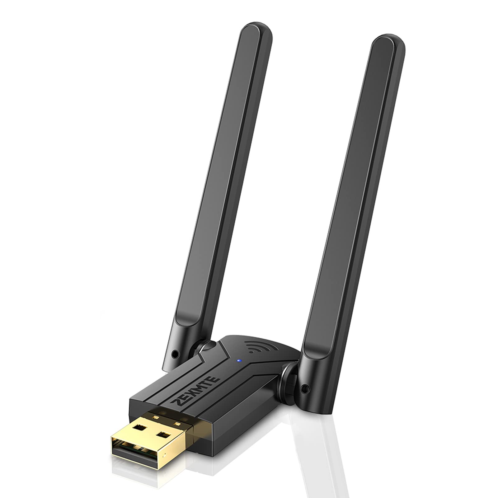 ZEXMTE USB Bluetooth 5.1 Adapter for PC - Long Range 492FT/150M Wireless Dongle for Windows 11/10, Plug & Play Bluetooth Receiver for Desktop, Laptop, Printer, Mouse, Headphones & Speakers - Perfect for Home Office, Gaming & Audio Streaming