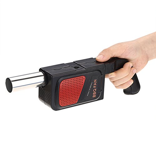 Portable Electric BBQ Grill Blower - Handheld Fan for Outdoor Camping, Picnic & Barbecue Cooking | Perfect for Charcoal Grills, Smokers & Campfires (Black)