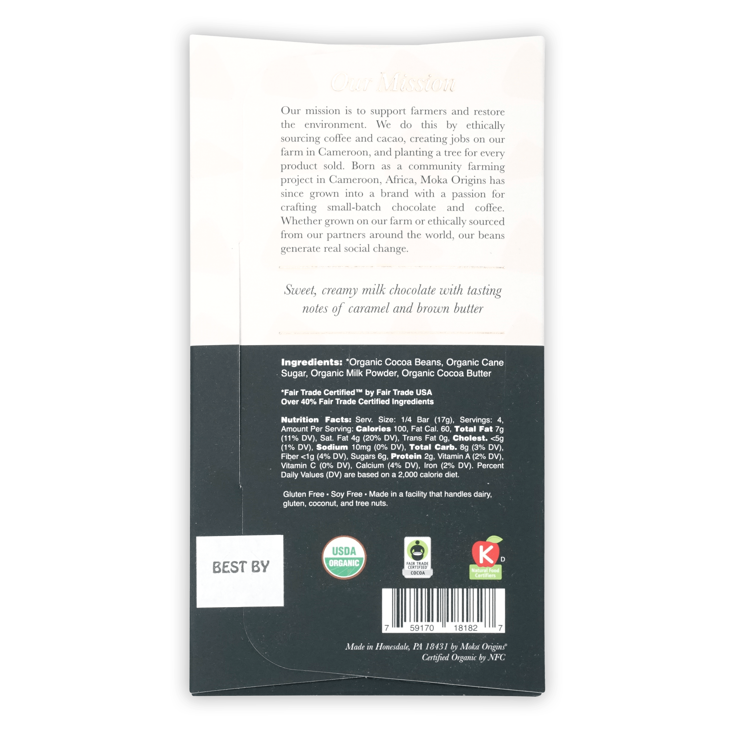 Premium Moka Dark Milk Chocolate Bar 58% Cocoa - Rich & Creamy Gourmet Chocolate for Baking, Gifting & Desserts