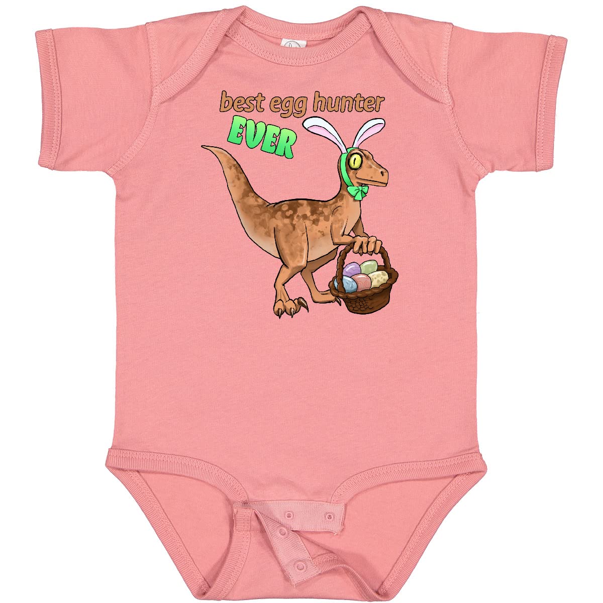 Best Egg Hunter Ever Easter Dinosaur Baby Bodysuit - Cute Dino Easter Outfit for Infants & Toddlers - Perfect for Easter Egg Hunts, Photo Shoots & Holiday Celebrations