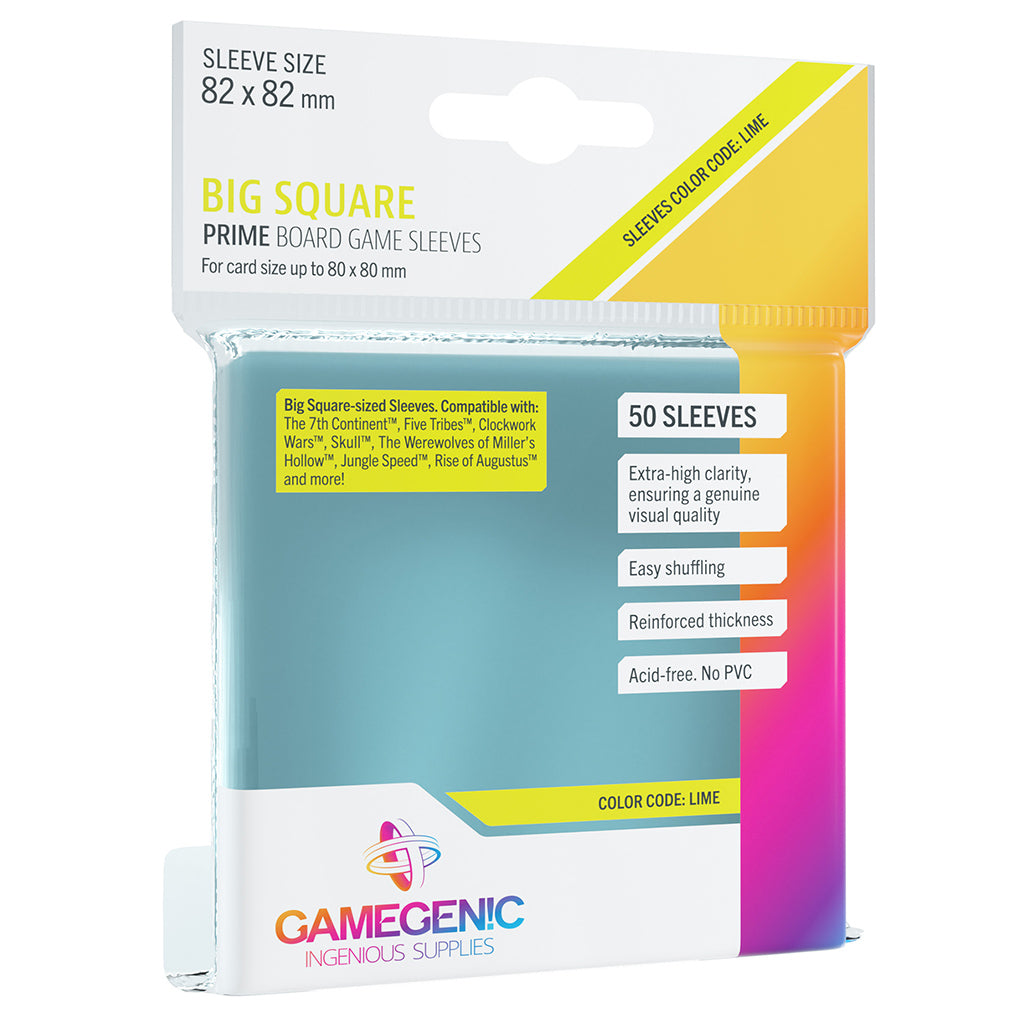PRIME Sleeves: 82 x 82 mm Big Square Card Protectors - Perfect for Trading Cards, Board Games & Collectibles Storage