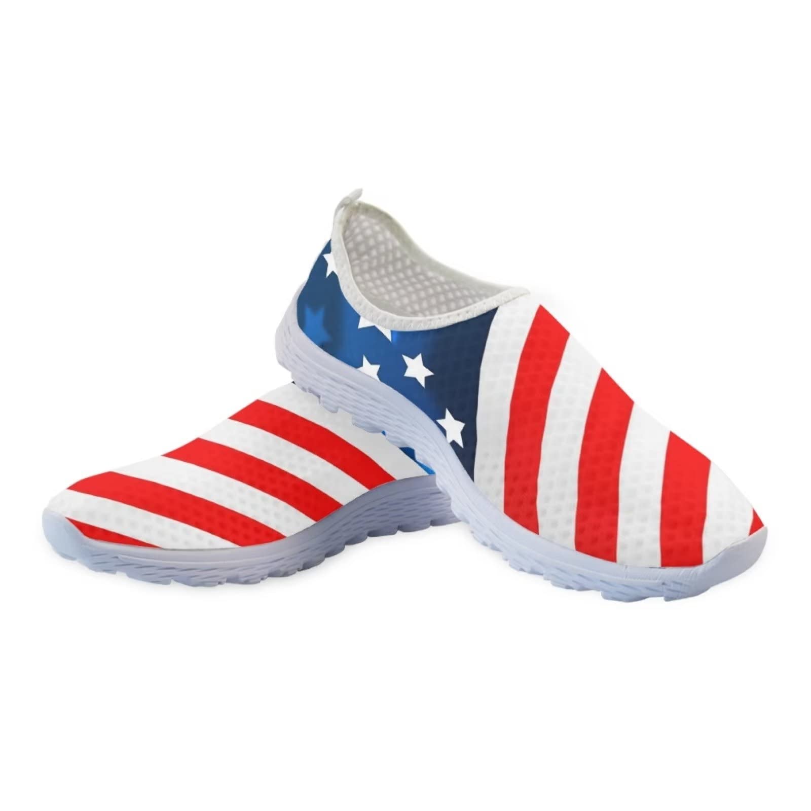 **American Flag Running Shoes for Men & Women - Comfortable Walking & Tennis Sneakers - Athletic Shoes for Road Running, Jogging & Casual Wear**