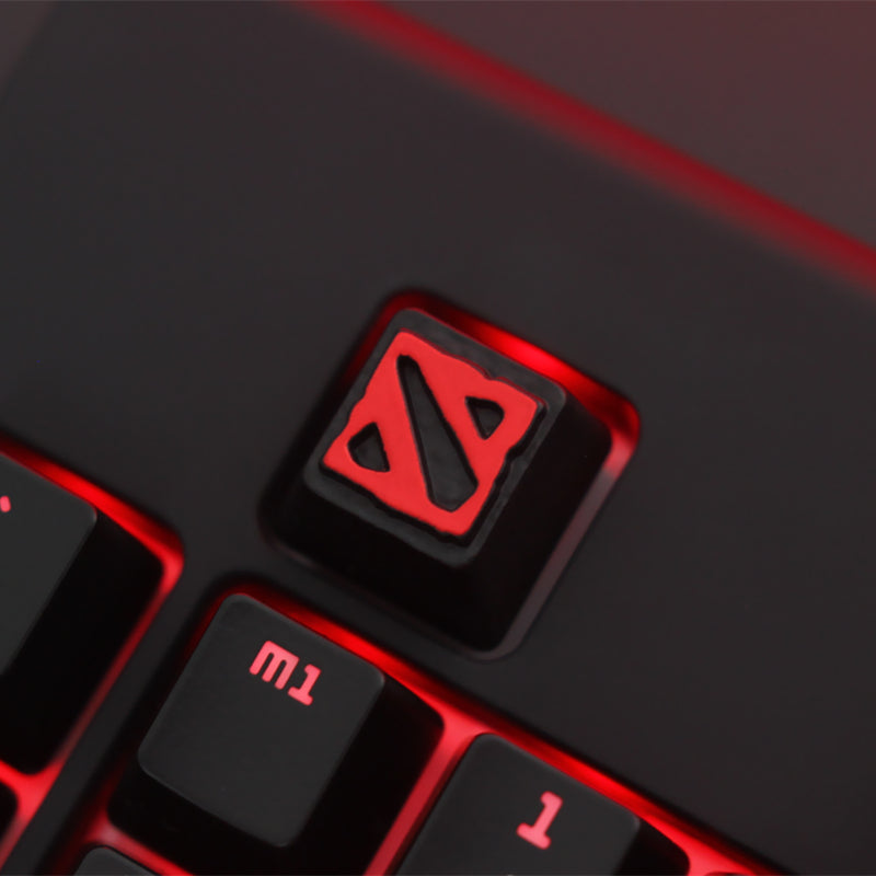 DOTA2 Gaming Mechanical Keyboard with Turret Logo - Zinc Aluminum Alloy Metal Keycaps for Customized Gaming Setup | Perfect for Esports, PC Gaming & Typing Enthusiasts
