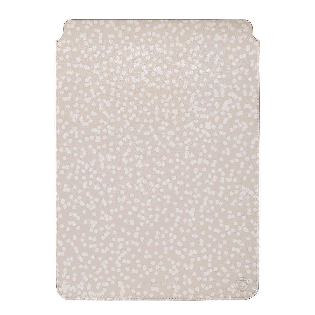 Mini Confetti White Laptop & iPad Sleeve - Protective Case for 13-15 Inch MacBook Air/Pro & Tablets - Perfect for Work, Travel & School Accessories