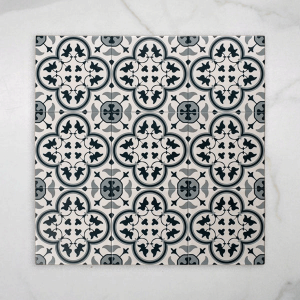 Airlie Mid Blue Matt Cushioned Edge Porcelain Tile 200x200mm - Non-Slip Bathroom & Kitchen Flooring for Home Decor