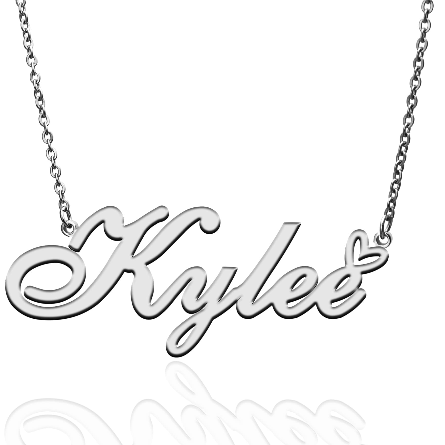 RONKAH Personalized Name Necklace - Custom Gold Plated Heart Pendant for Women, Mothers, Daughters & Friends | Elegant Fashion Jewelry Gift for Christmas, Birthday, Anniversaries | Perfect for Everyday Wear, Date Nights & Special Occasions