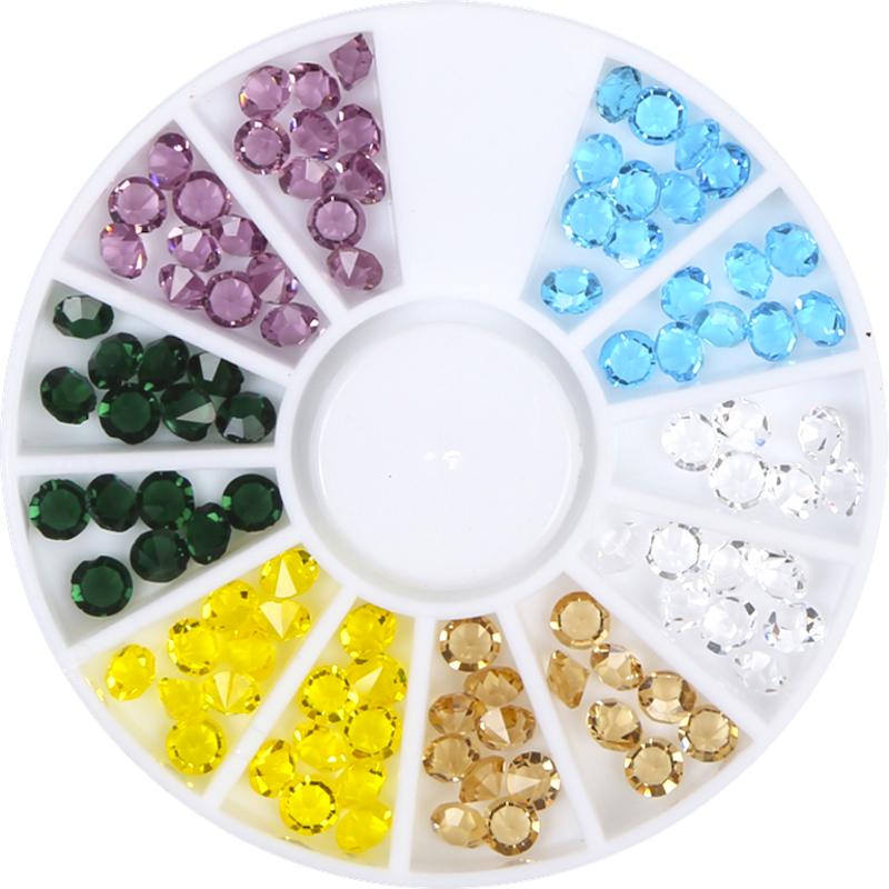 Premium Diamond Nail Art Rhinestones Wheel W8043 - 1200pcs 3D Nail Gems for Professional Salon & DIY Manicure | Perfect for Acrylic Nails, Gel Polish, Wedding & Party Nail Designs