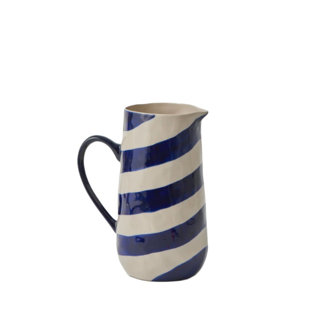 Blue and White Striped Cabana Jug - Perfect for Beach Picnics, Poolside Parties, and Outdoor Entertaining