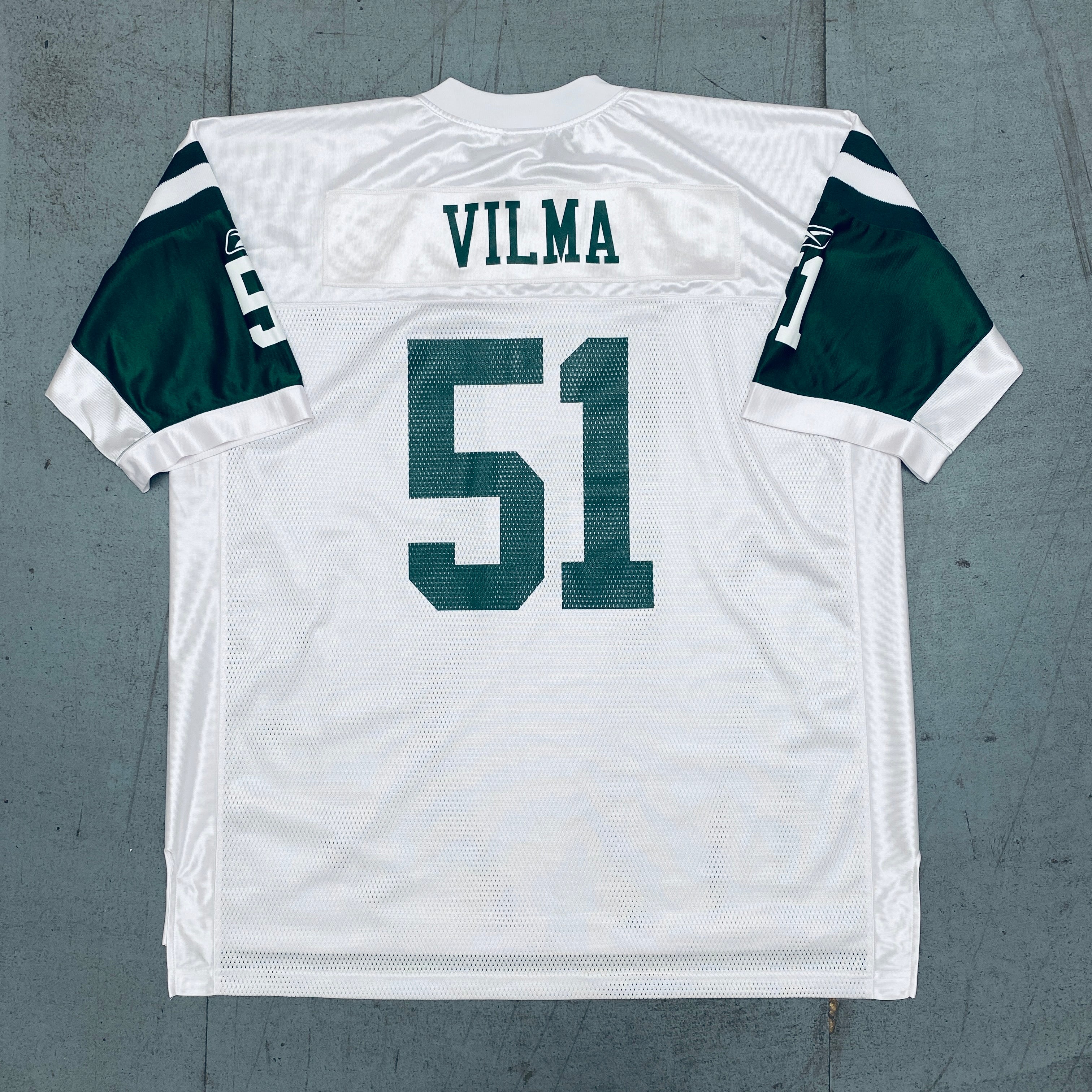 Authentic New York Jets Jonathan Vilma 2004/05 Rookie Jersey - XXL Size | NFL Football Fan Gear & Collectible Memorabilia - Perfect for Game Day, Tailgating, and Sports Display Collections
