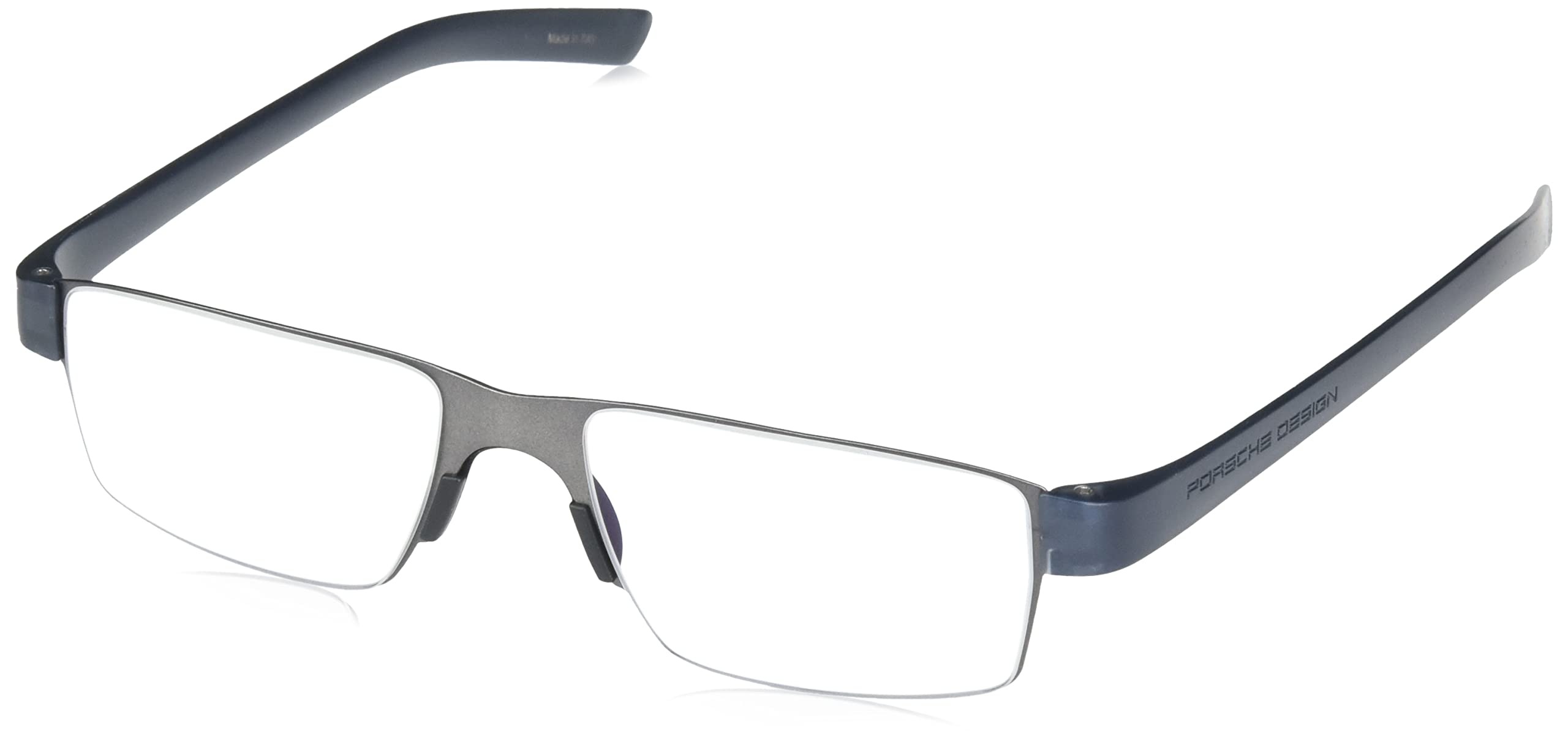 Porsche Design P8813 B Premium Reading Glasses - Dark Gunmetal Frame +2.5 Magnification for Men & Women | Stylish & Lightweight for Office, Reading & Computer Use