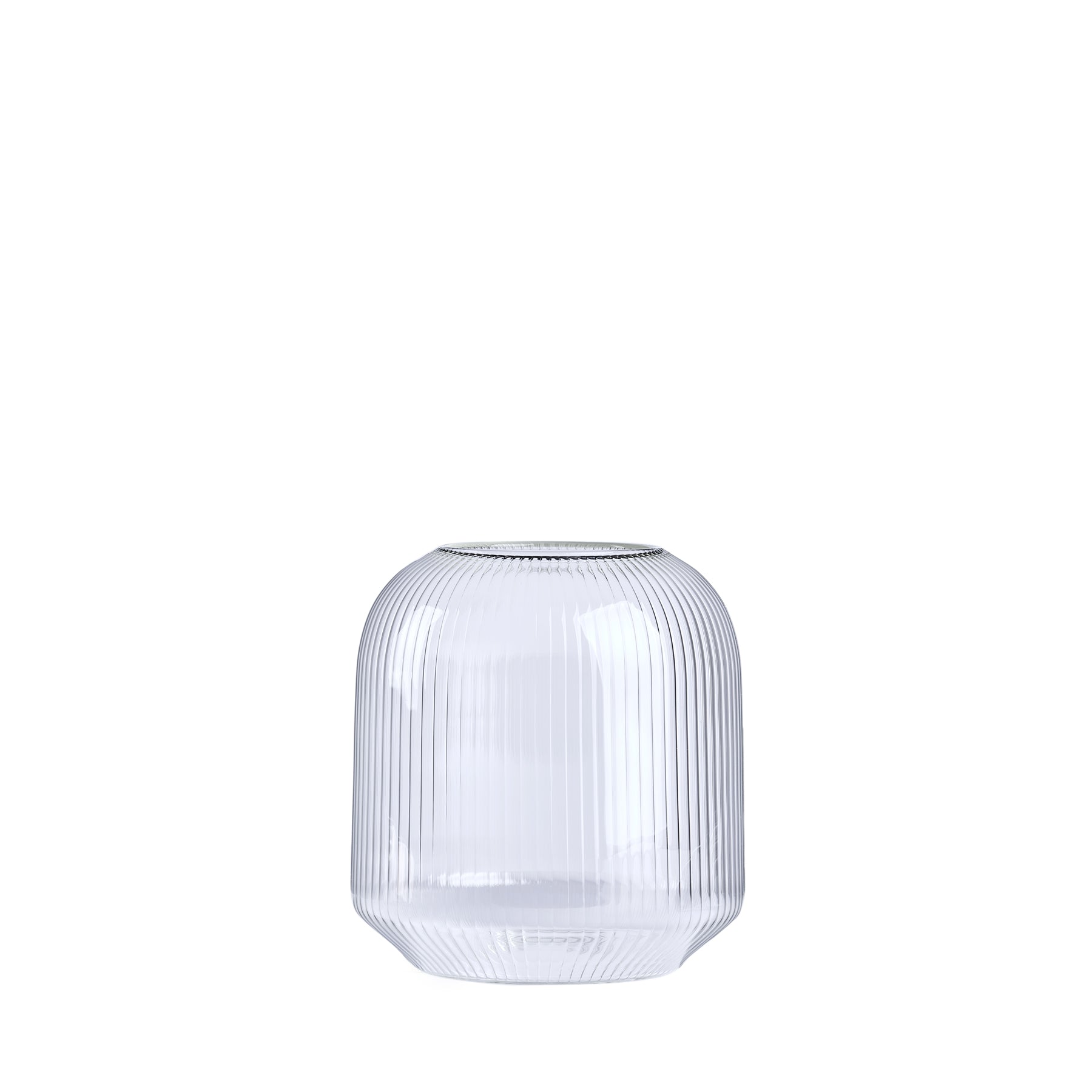 Elba Vase Short in Millerighe - Handcrafted Ceramic Flower Vase for Home Decor, Wedding Centerpieces & Tabletop Arrangements